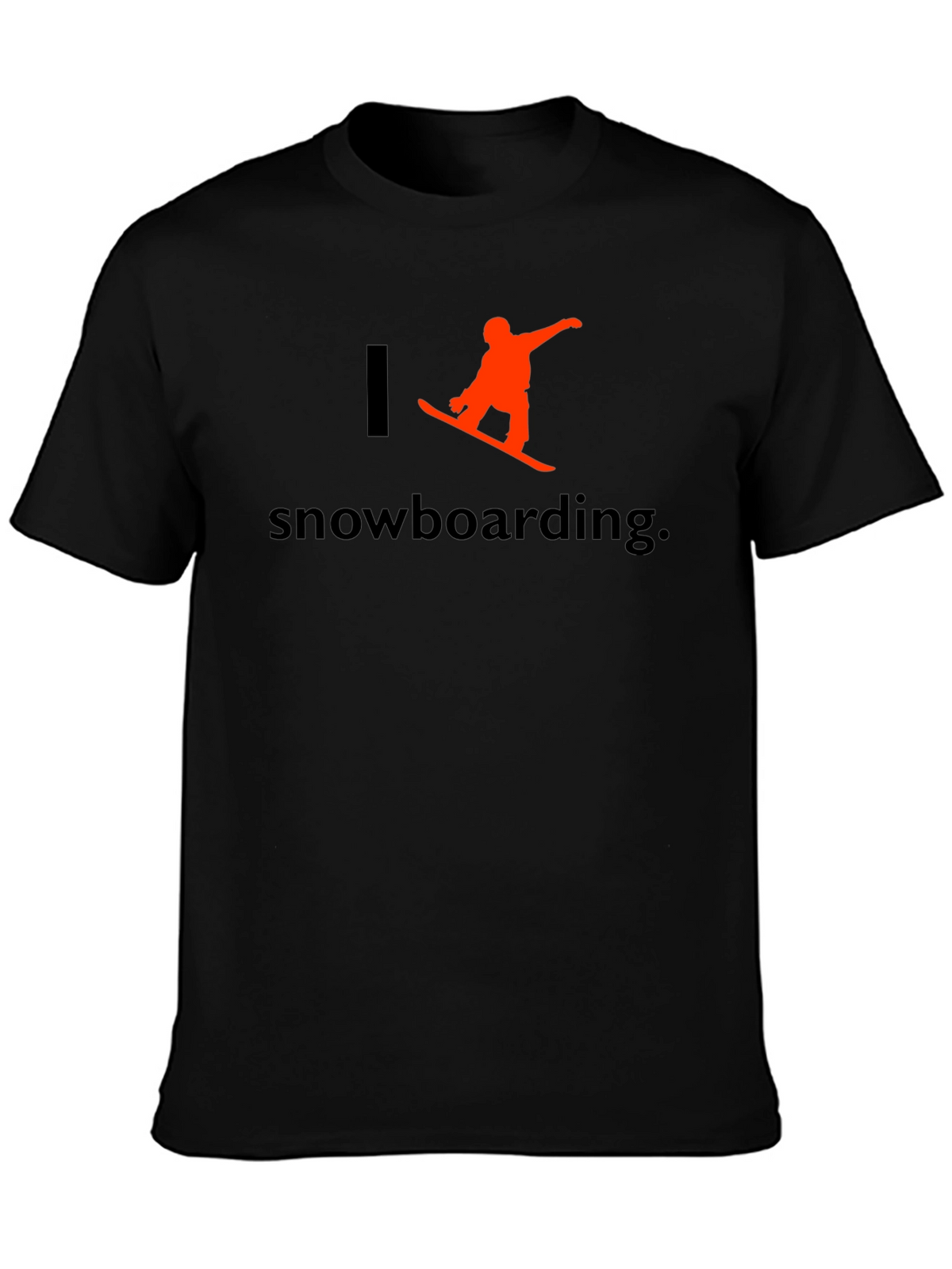 I Love Snowboarding T-Shirt - Black