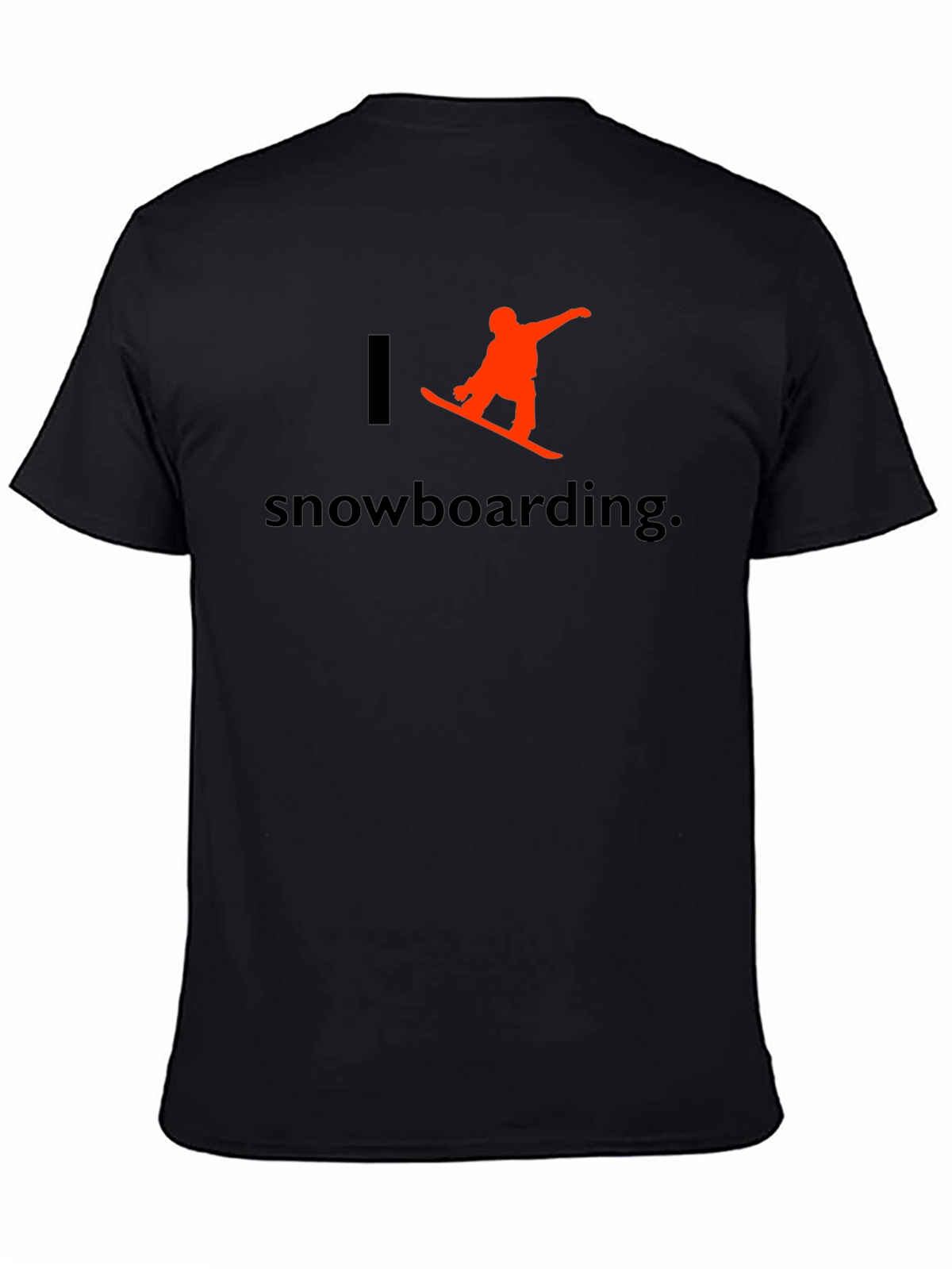 I Love Snowboarding T-Shirt - Black