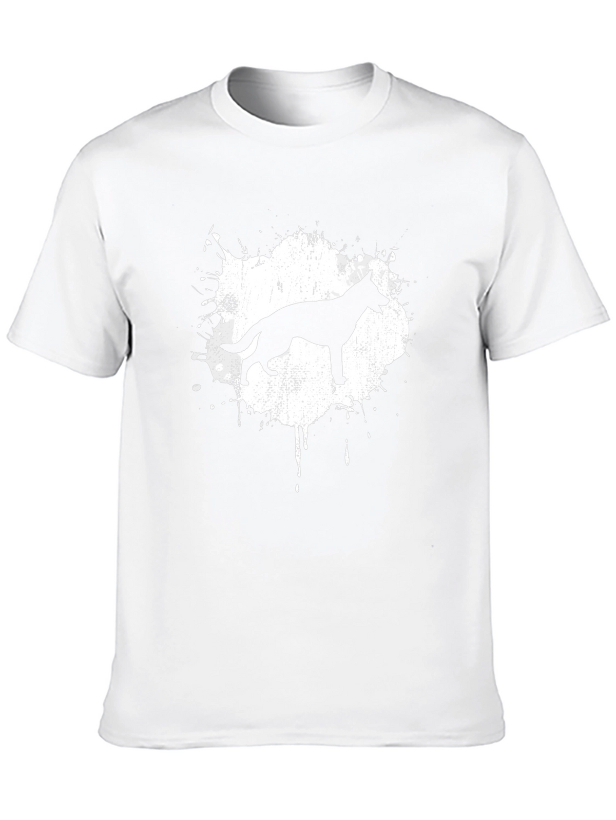 German Shepherd Splash T-Shirt - Black Cotton Tee