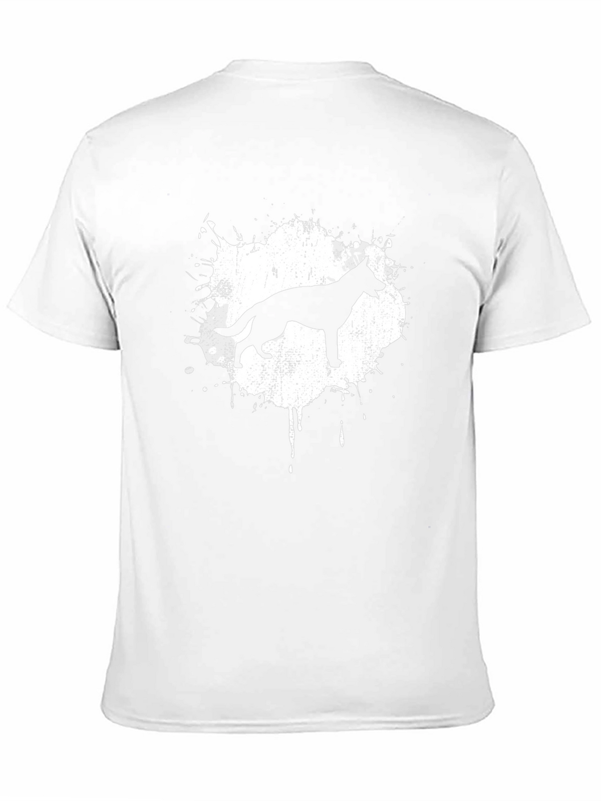 German Shepherd Splash T-Shirt - Black Cotton Tee
