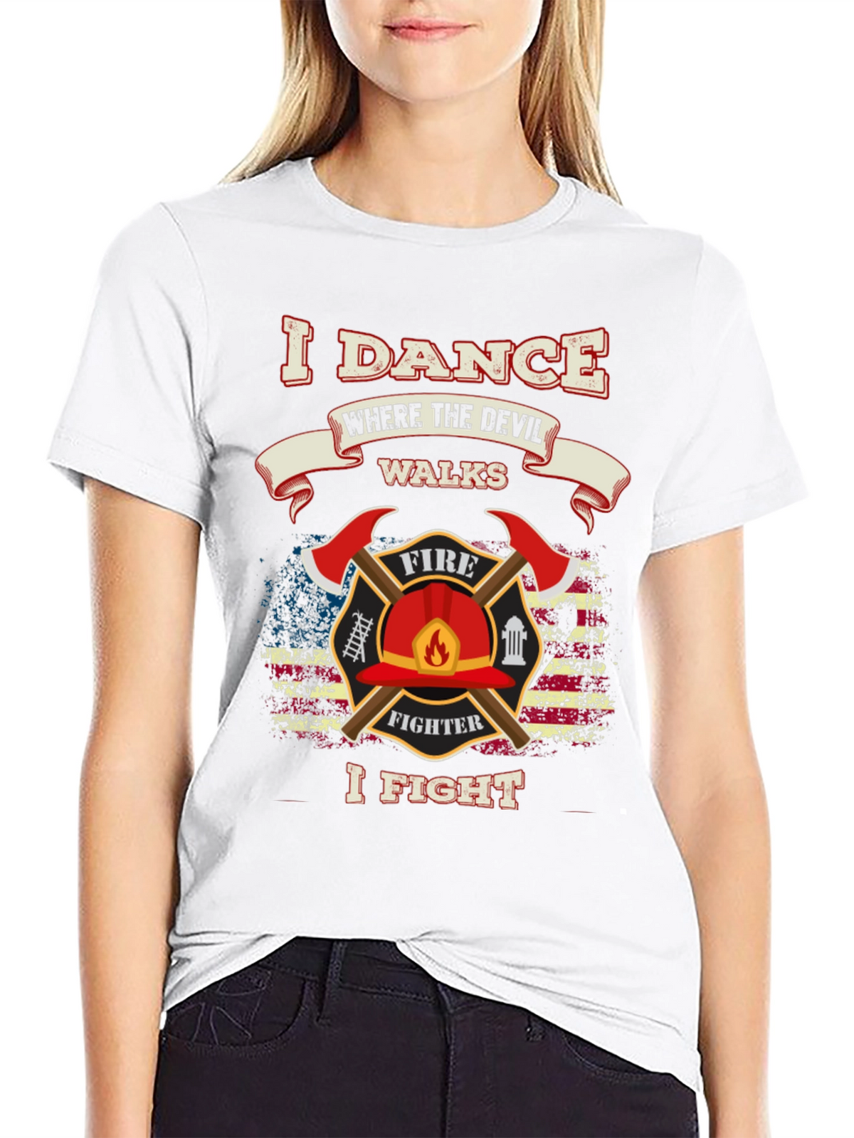 Firefighter Dance Fight Graphic Tee