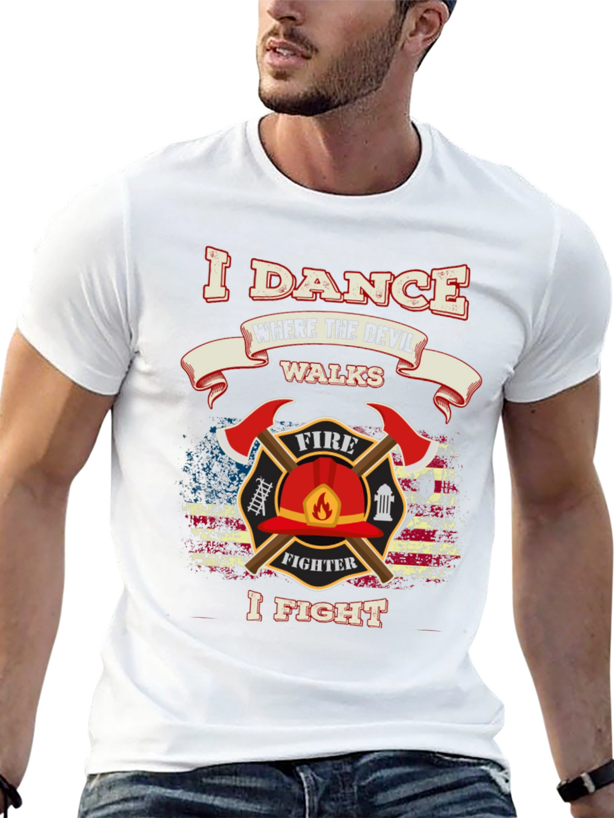 Firefighter Dance Fight Graphic Tee