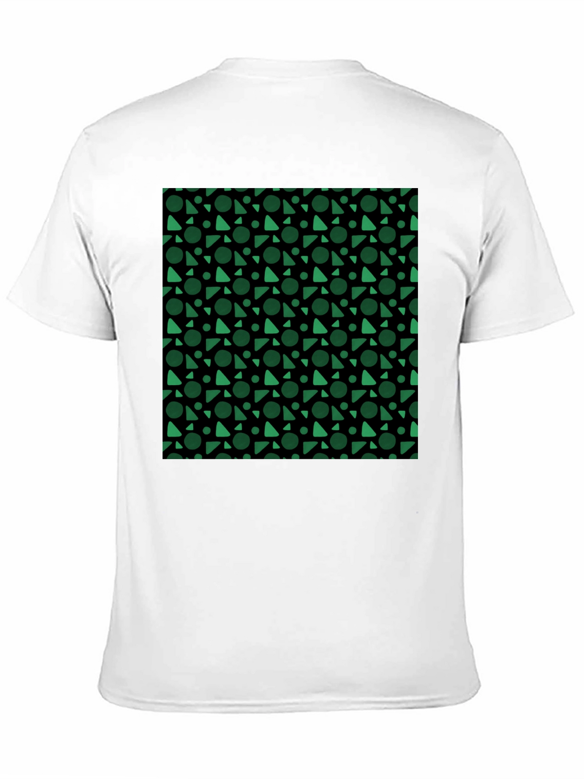 Modern Geometric Pattern Black T-Shirt