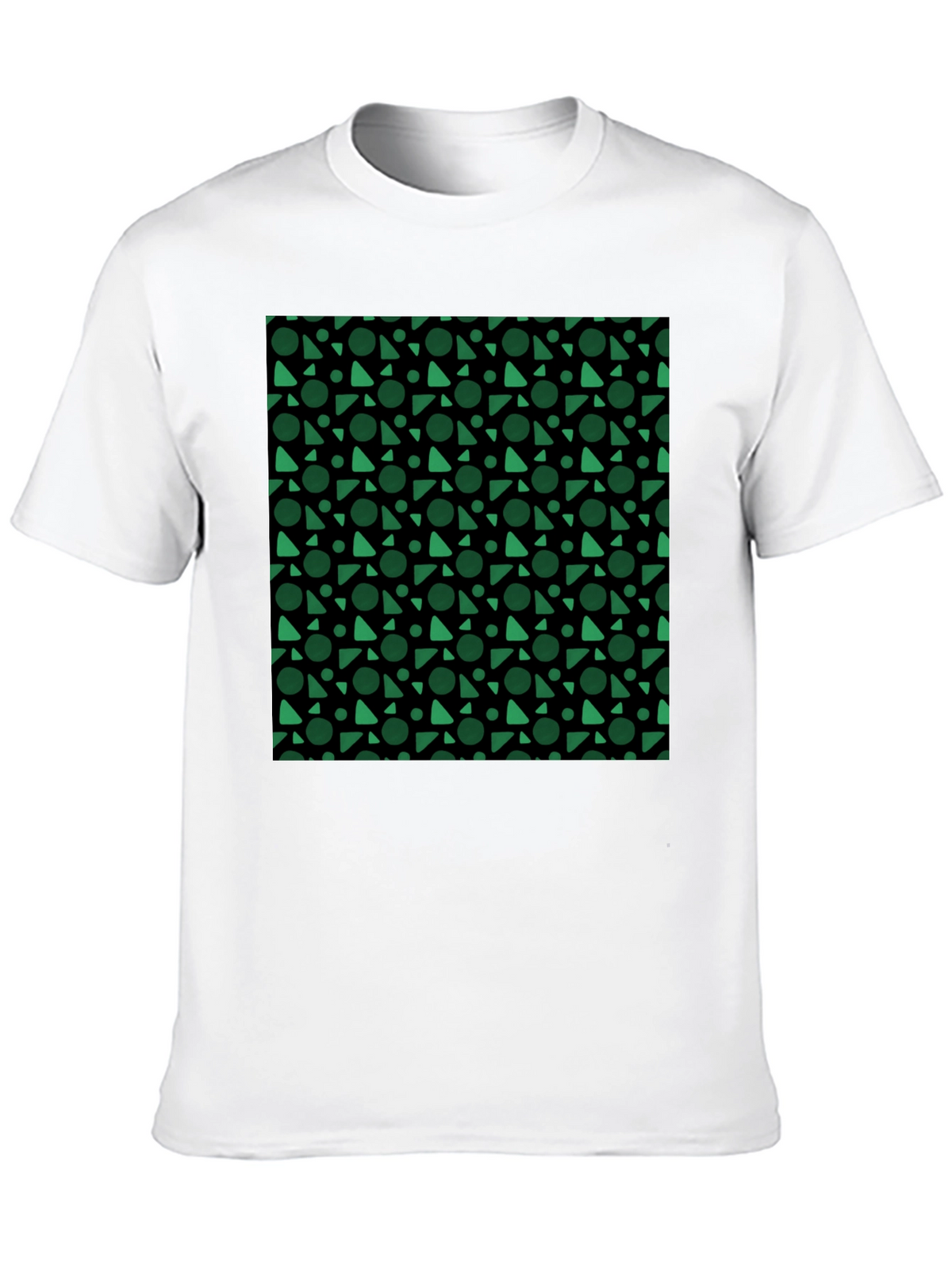 Modern Geometric Pattern Black T-Shirt