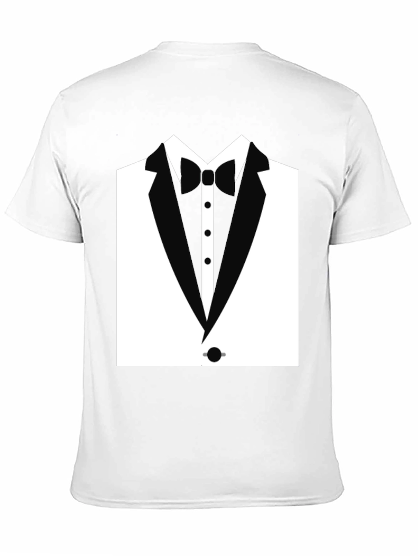 Tuxedo T-Shirt - Black Dressy Fun Casual Tee