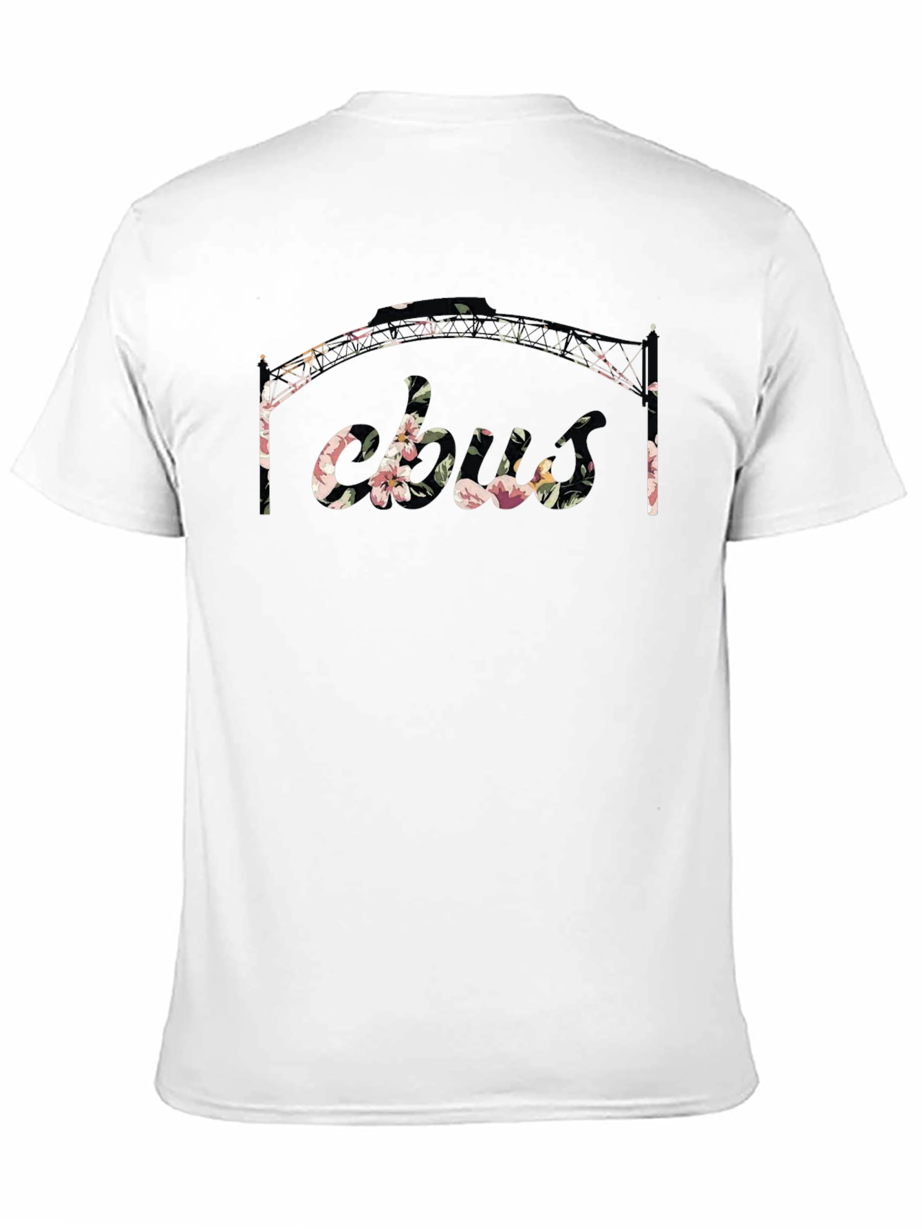 Floral Arch Black T-Shirt