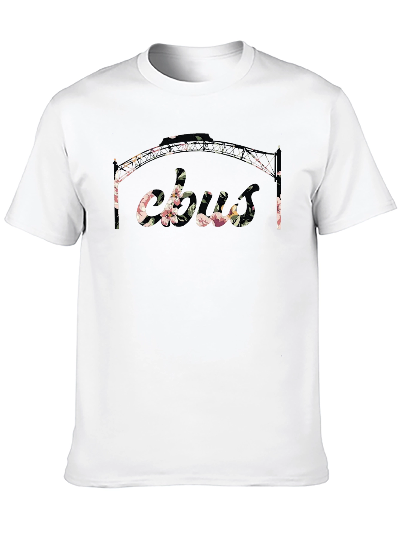 Floral Arch Black T-Shirt
