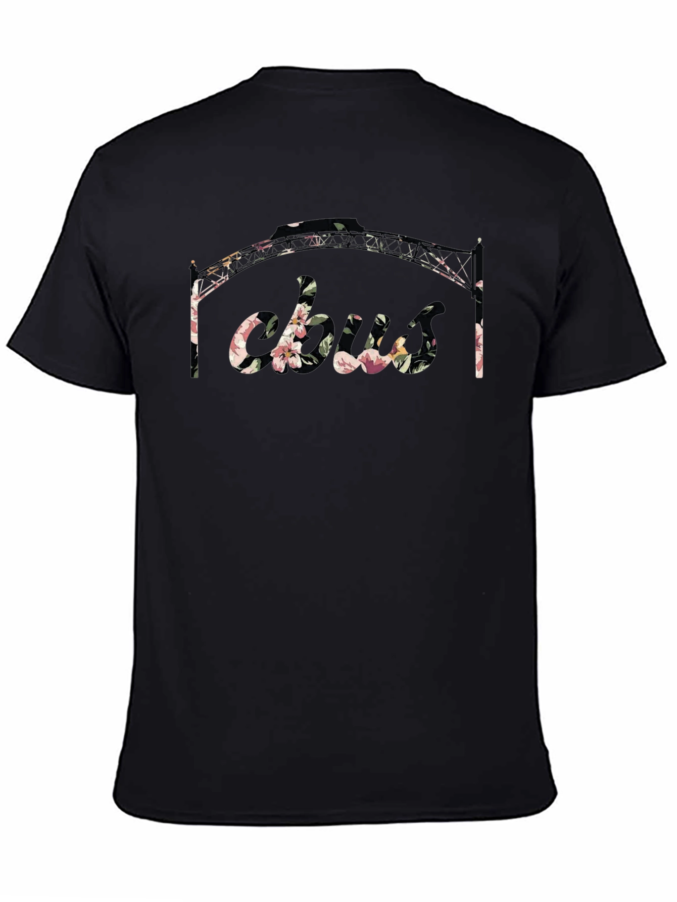 Floral Arch Black T-Shirt