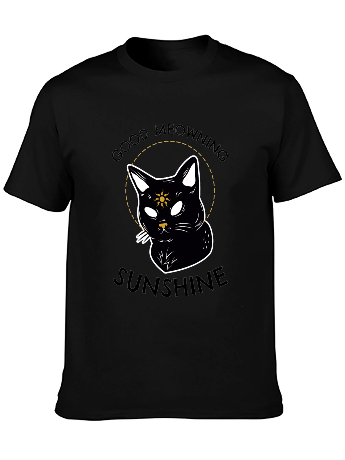 Good Meowning Sunshine Black Cat T-Shirt