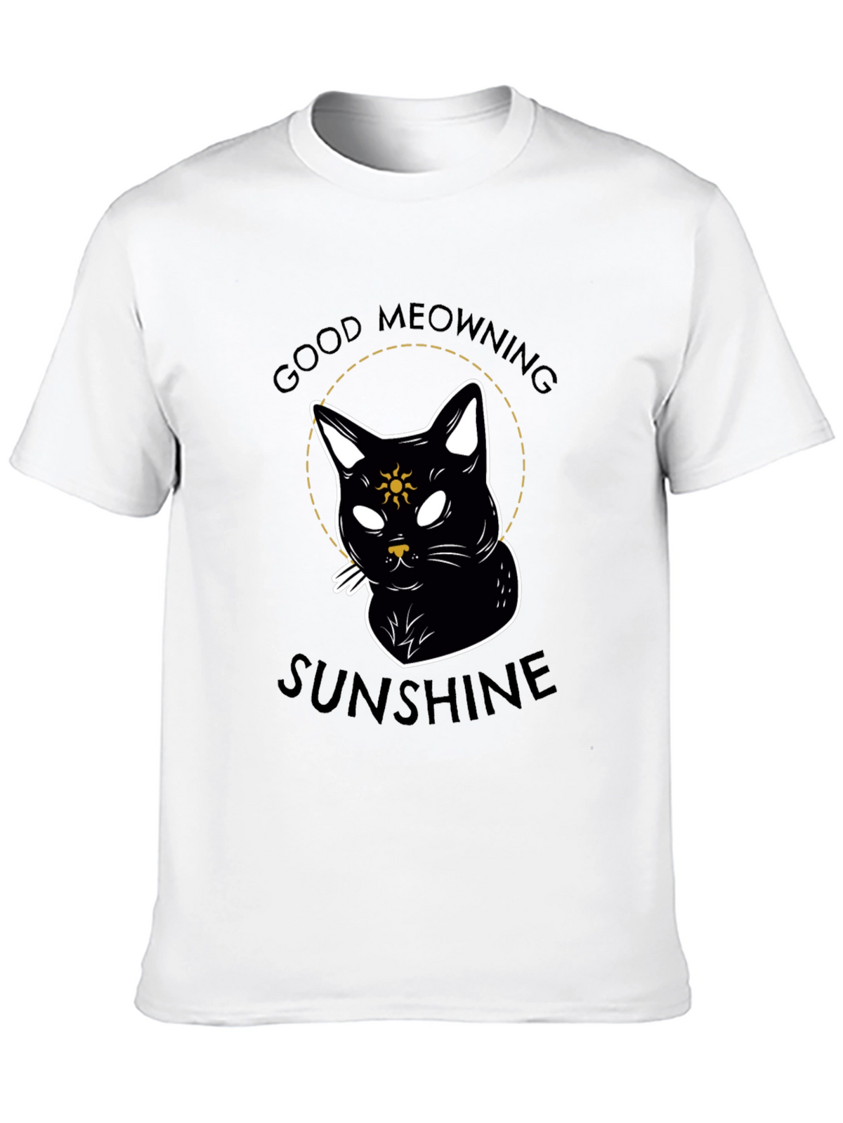 Good Meowning Sunshine Black Cat T-Shirt