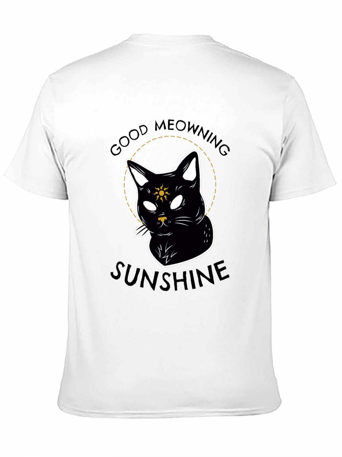 Good Meowning Sunshine Black Cat T-Shirt