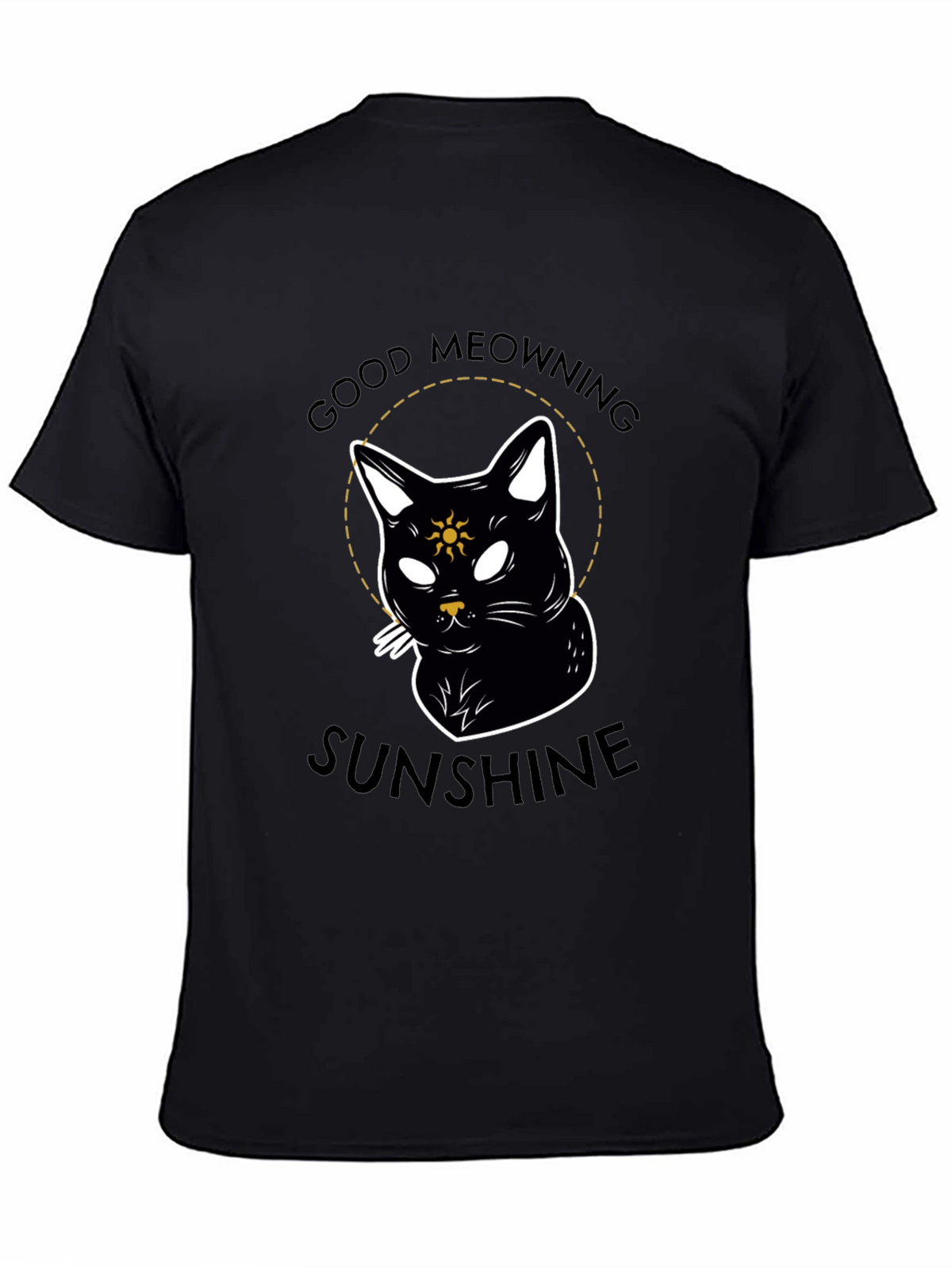 Good Meowning Sunshine Black Cat T-Shirt