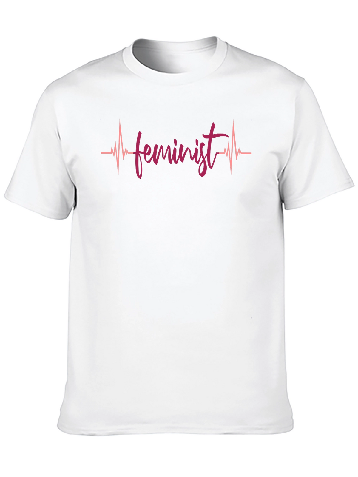 Feminist Heartbeat Graphic Tee - Black Unisex T-Shirt