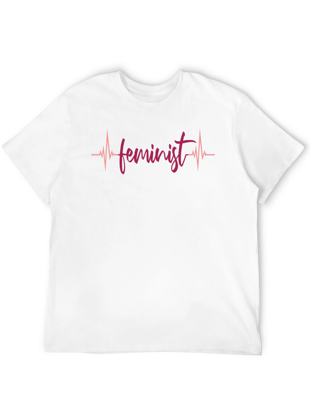 Feminist Heartbeat Graphic Tee - Black Unisex T-Shirt