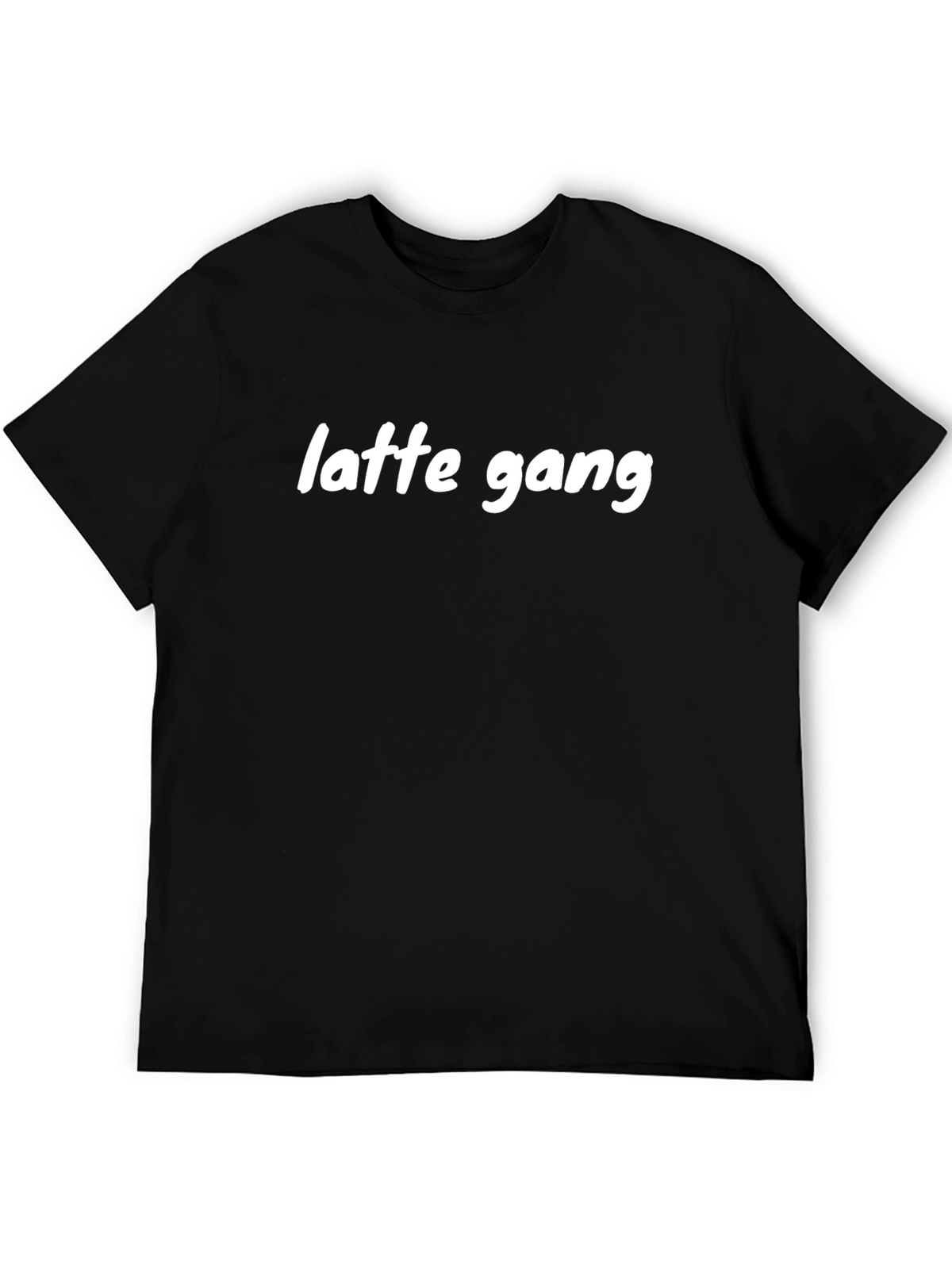 Latte Gang Graphic Tee - Black Crew Neck T-Shirt