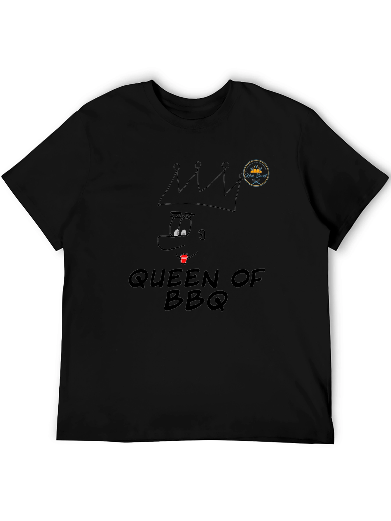 Queen of BBQ Funny Graphic Tee - Black