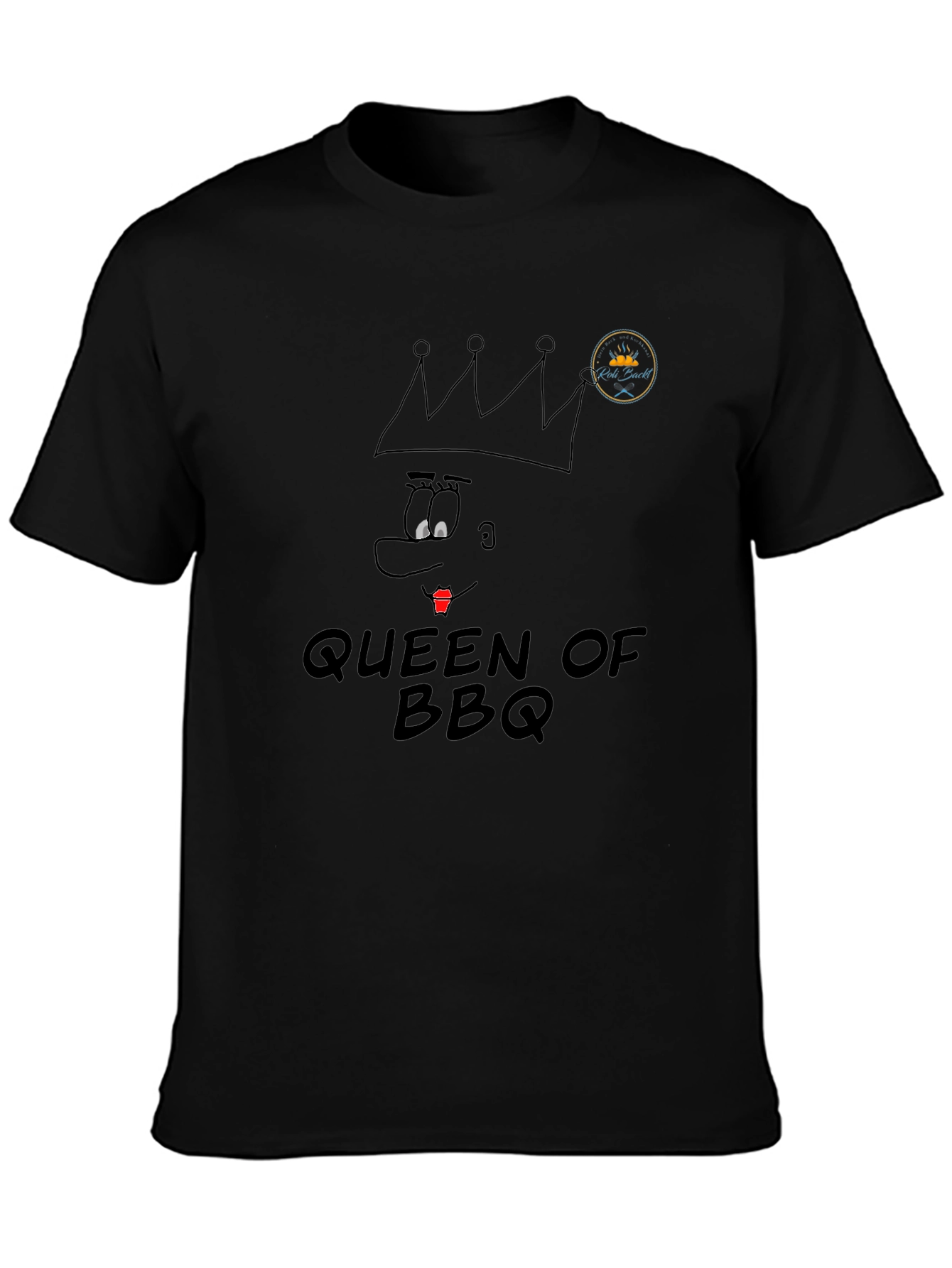 Queen of BBQ Funny Graphic Tee - Black