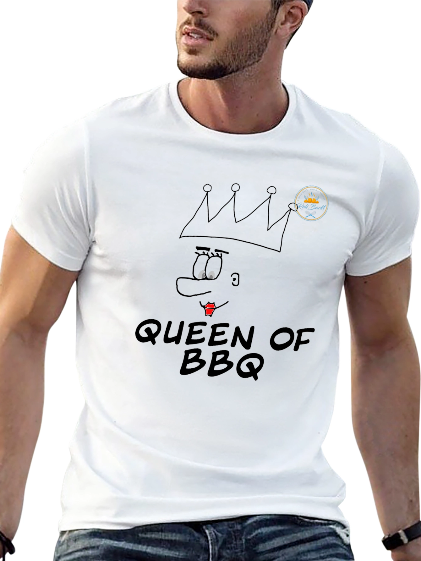 Queen of BBQ Funny Graphic Tee - Black