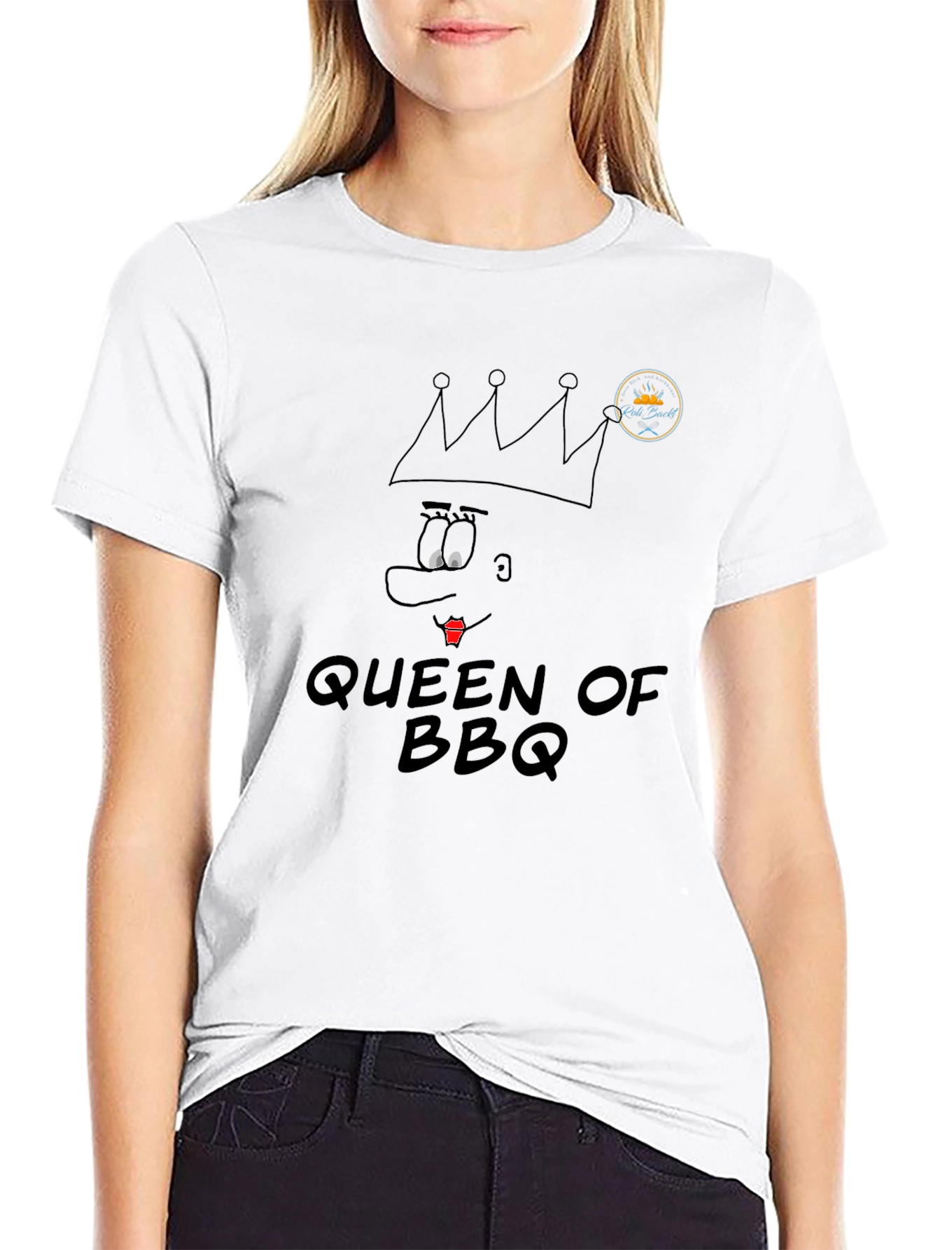 Queen of BBQ Funny Graphic Tee - Black