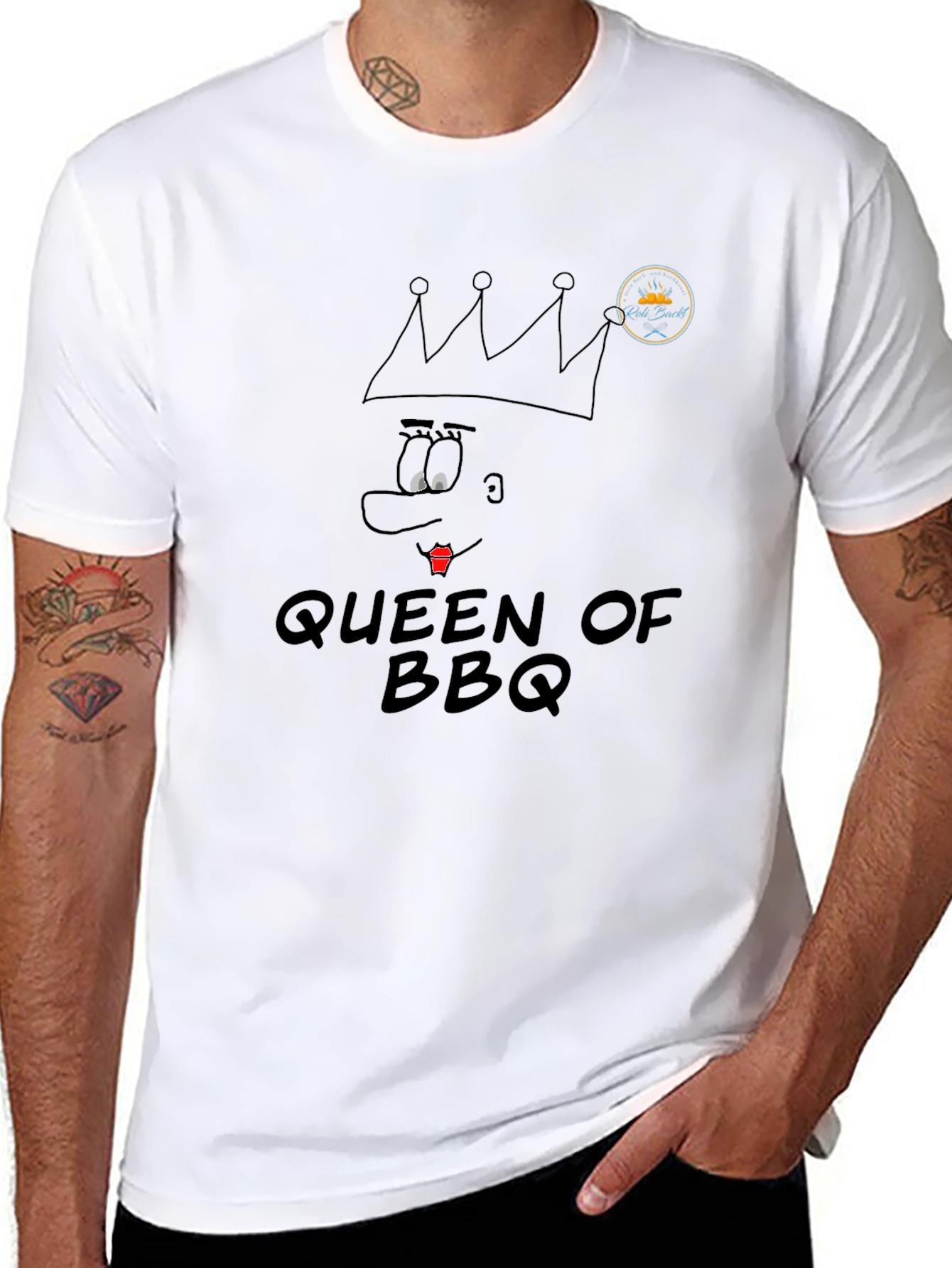 Queen of BBQ Funny Graphic Tee - Black
