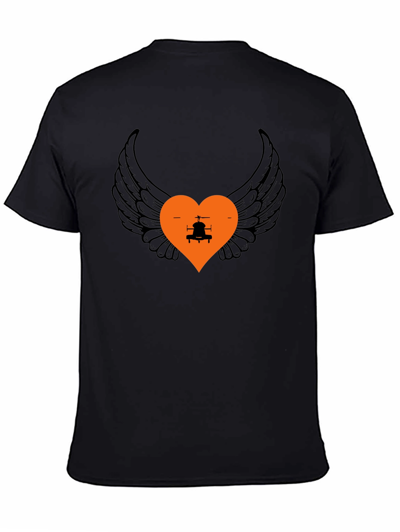 Wings and Heart Helicopter Graphic Tee