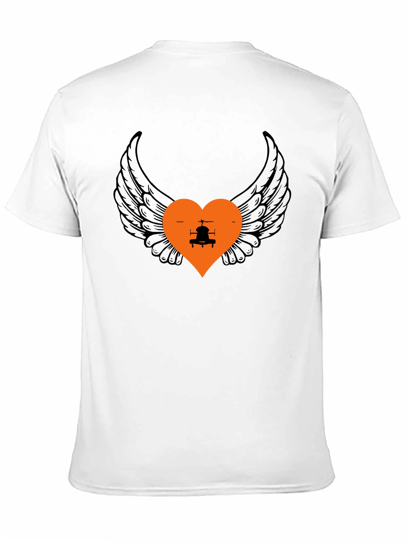Wings and Heart Helicopter Graphic Tee