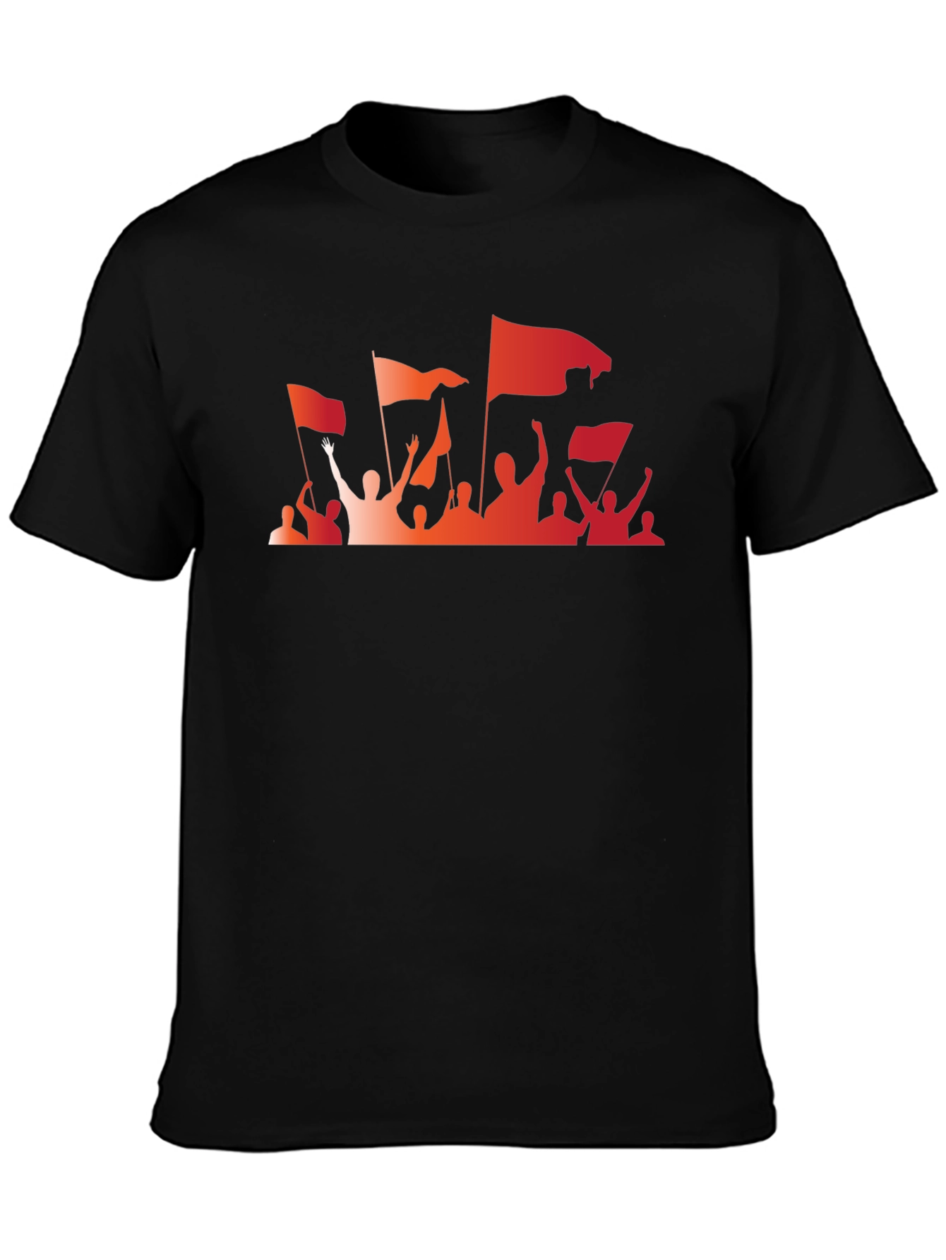 Protest Rally Graphic Black T-Shirt