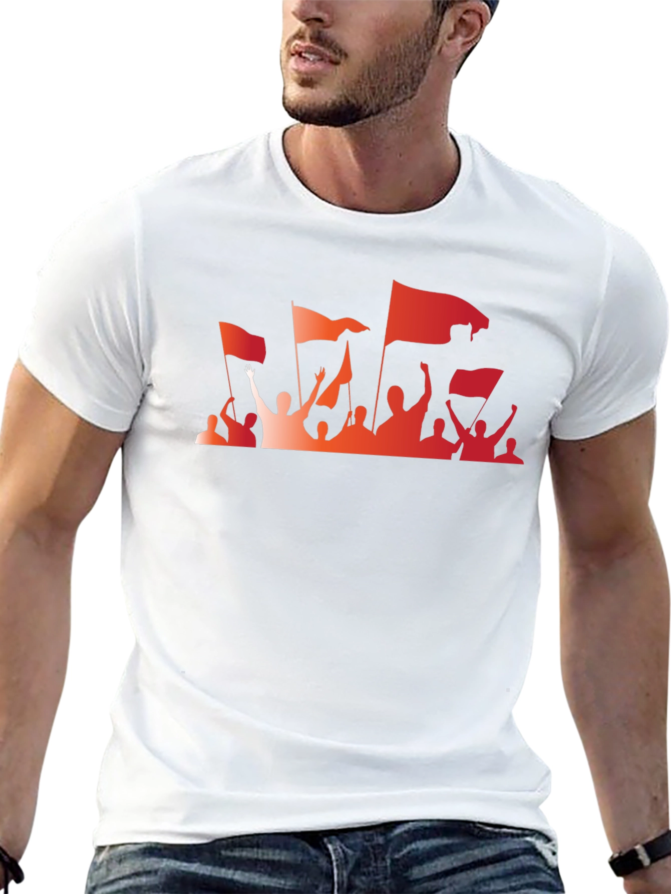 Protest Rally Graphic Black T-Shirt