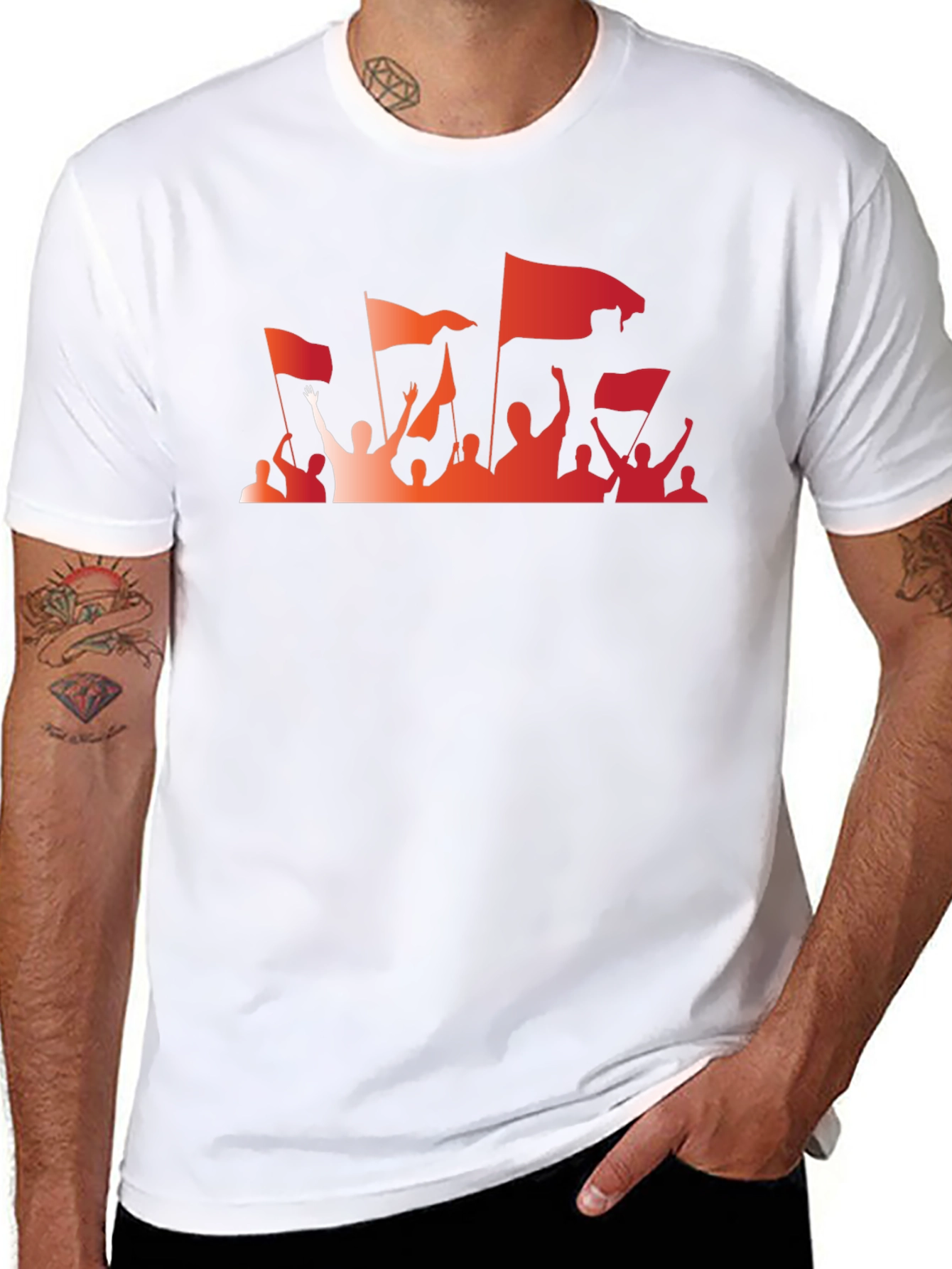 Protest Rally Graphic Black T-Shirt