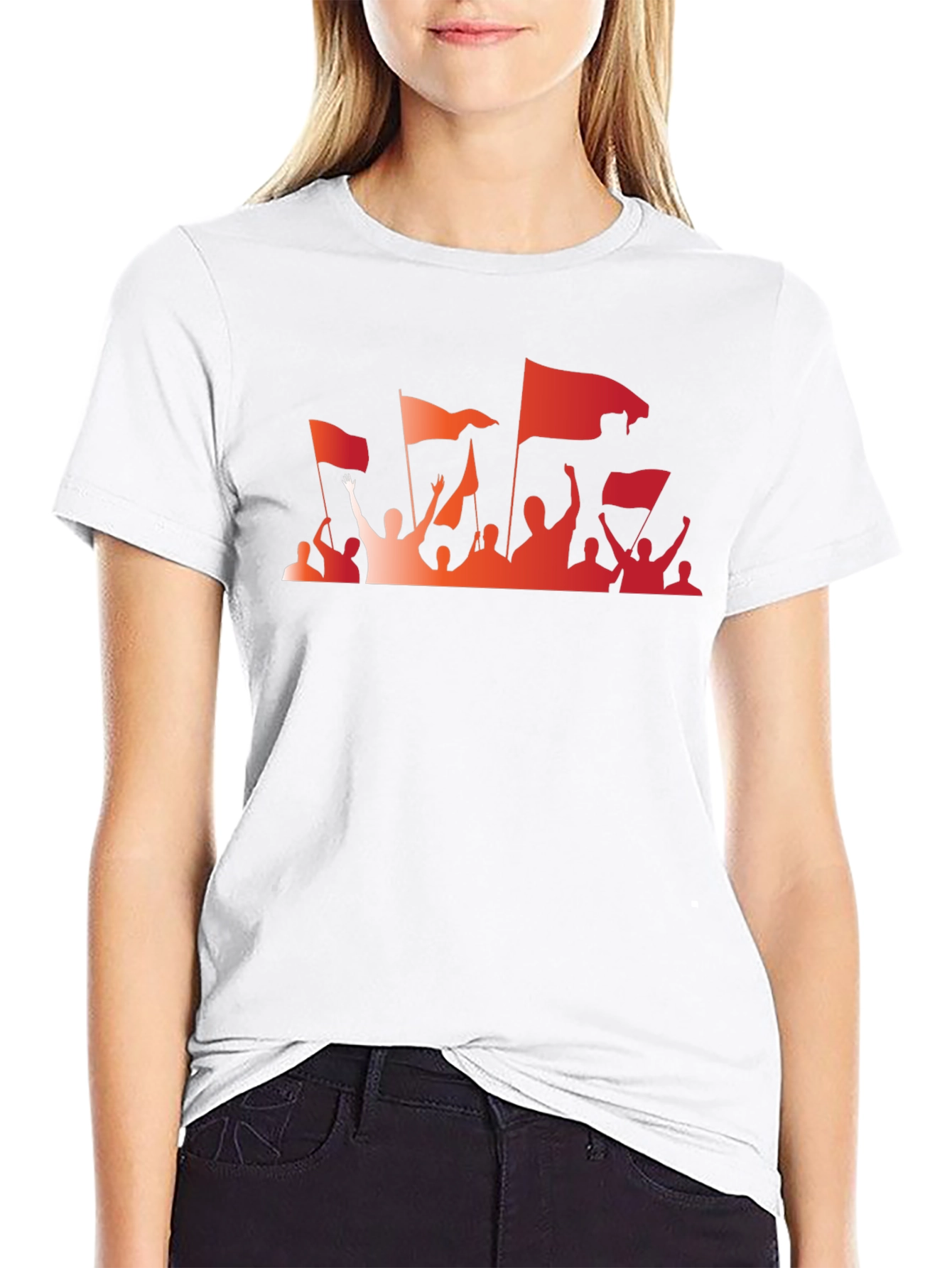 Protest Rally Graphic Black T-Shirt