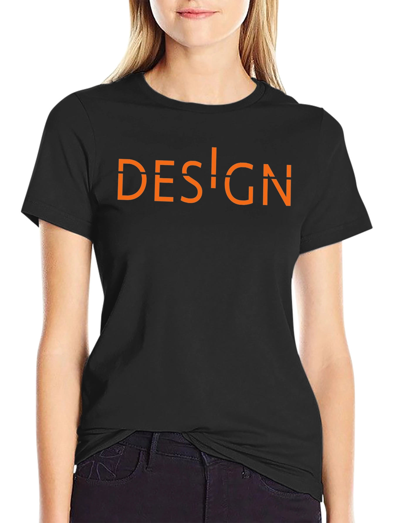 Design Graphic Tee - Stylish Black Cotton Shirt