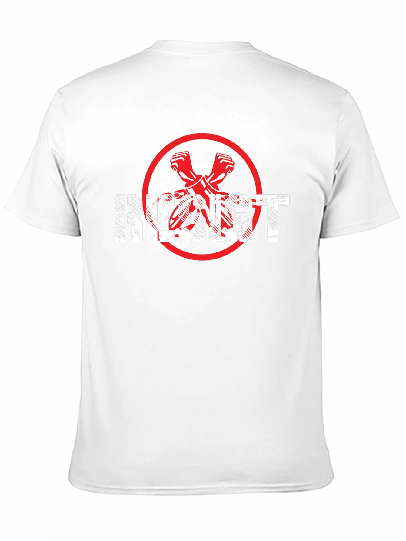 Resist Graphic Tee - Black Crew Neck Cotton T-Shirt