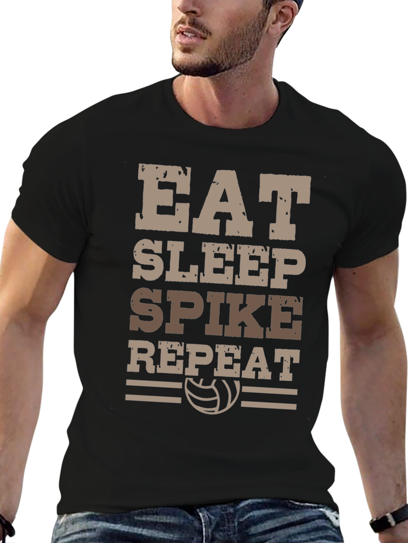 Eat Sleep Spike Repeat Volleyball T-Shirt