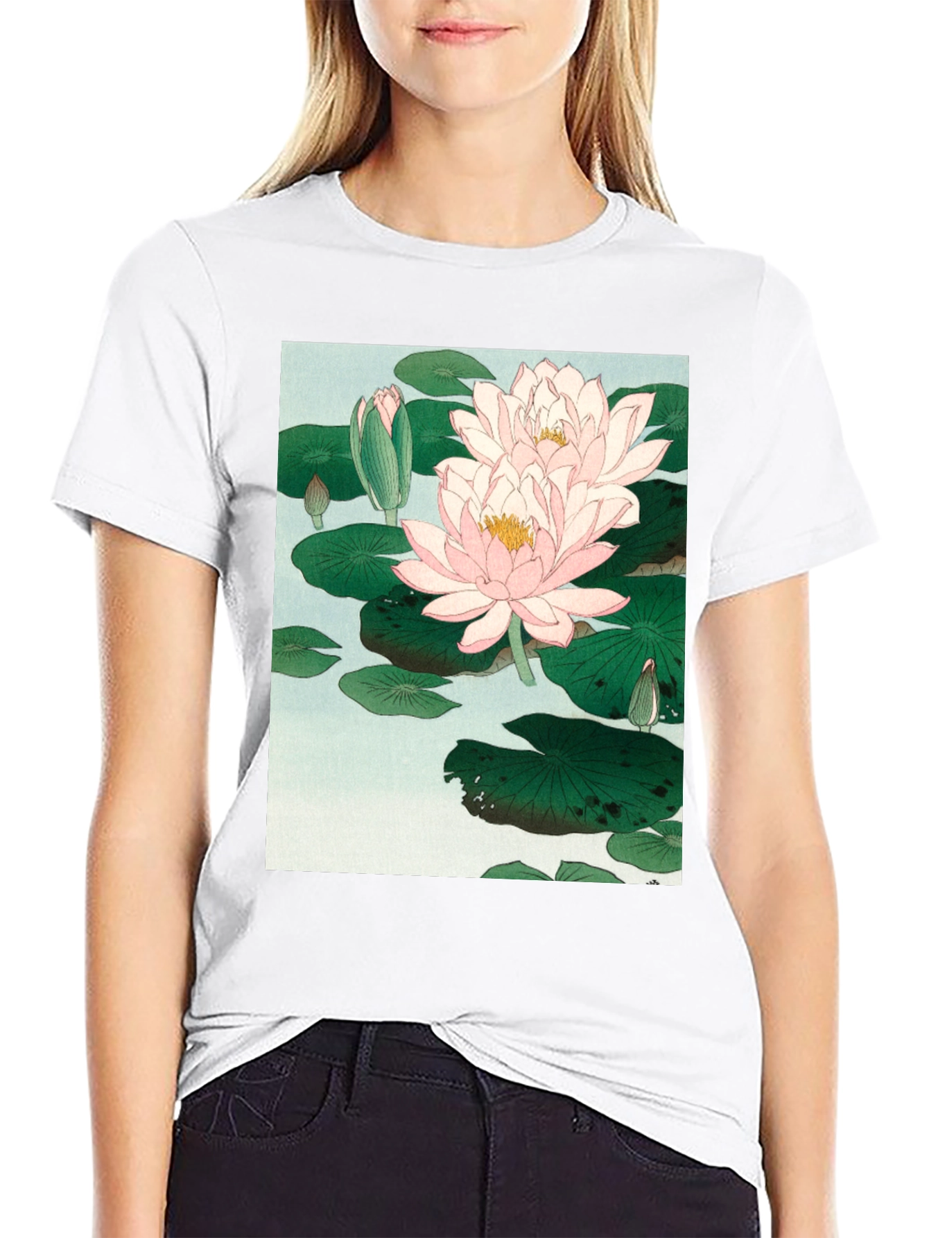 Lotus Blossom Graphic Tee - Artistic Comfort