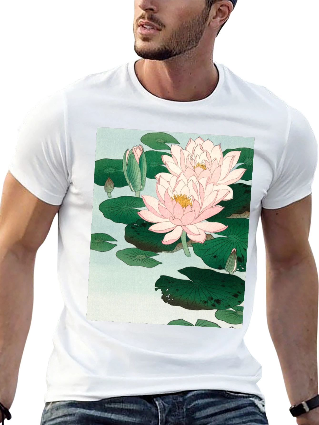 Lotus Blossom Graphic Tee - Artistic Comfort