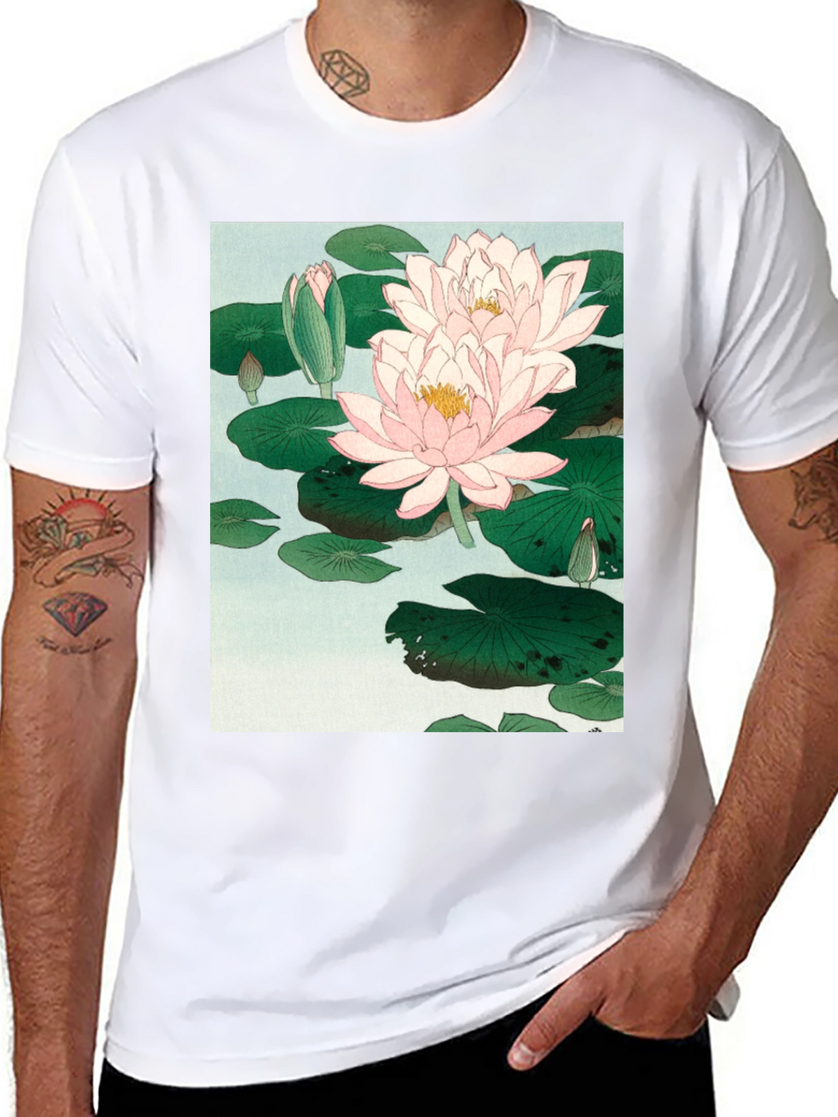 Lotus Blossom Graphic Tee - Artistic Comfort