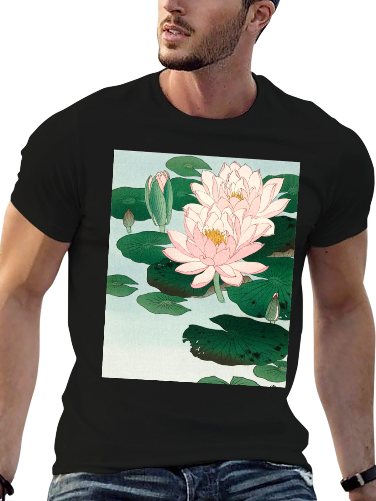 Lotus Blossom Graphic Tee - Artistic Comfort