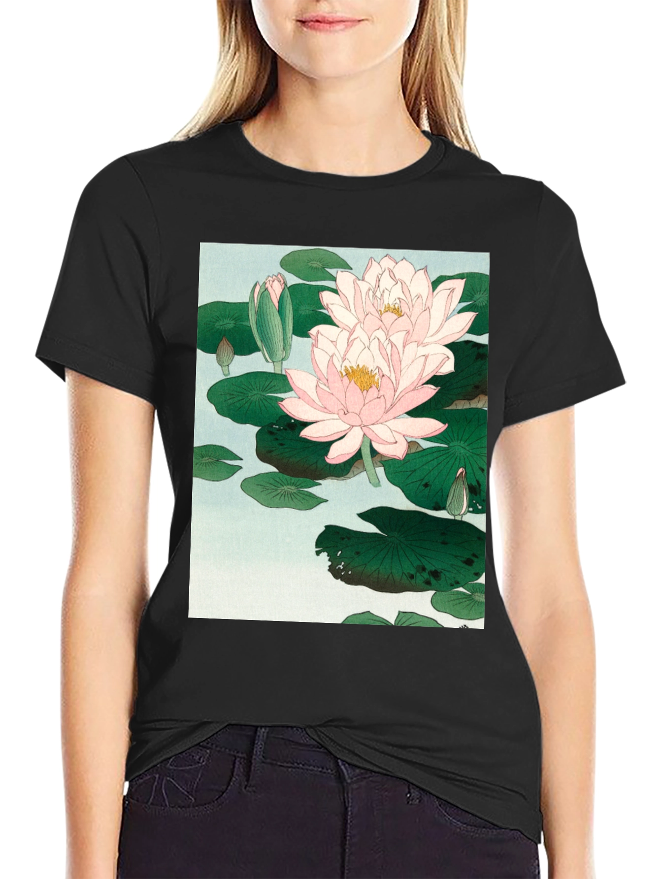 Lotus Blossom Graphic Tee - Artistic Comfort