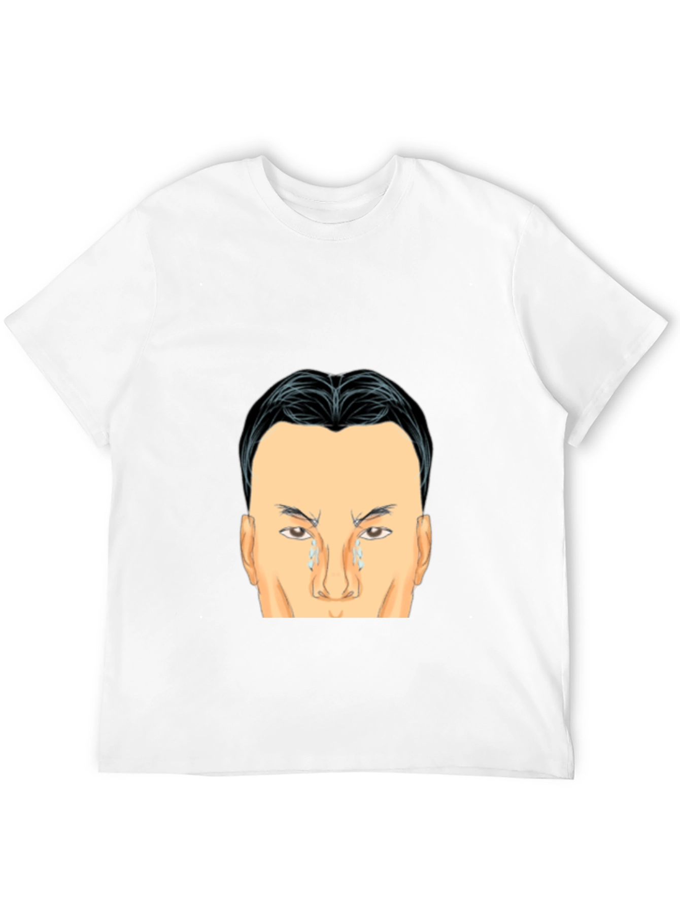 Crying Face Graphic Black T-Shirt