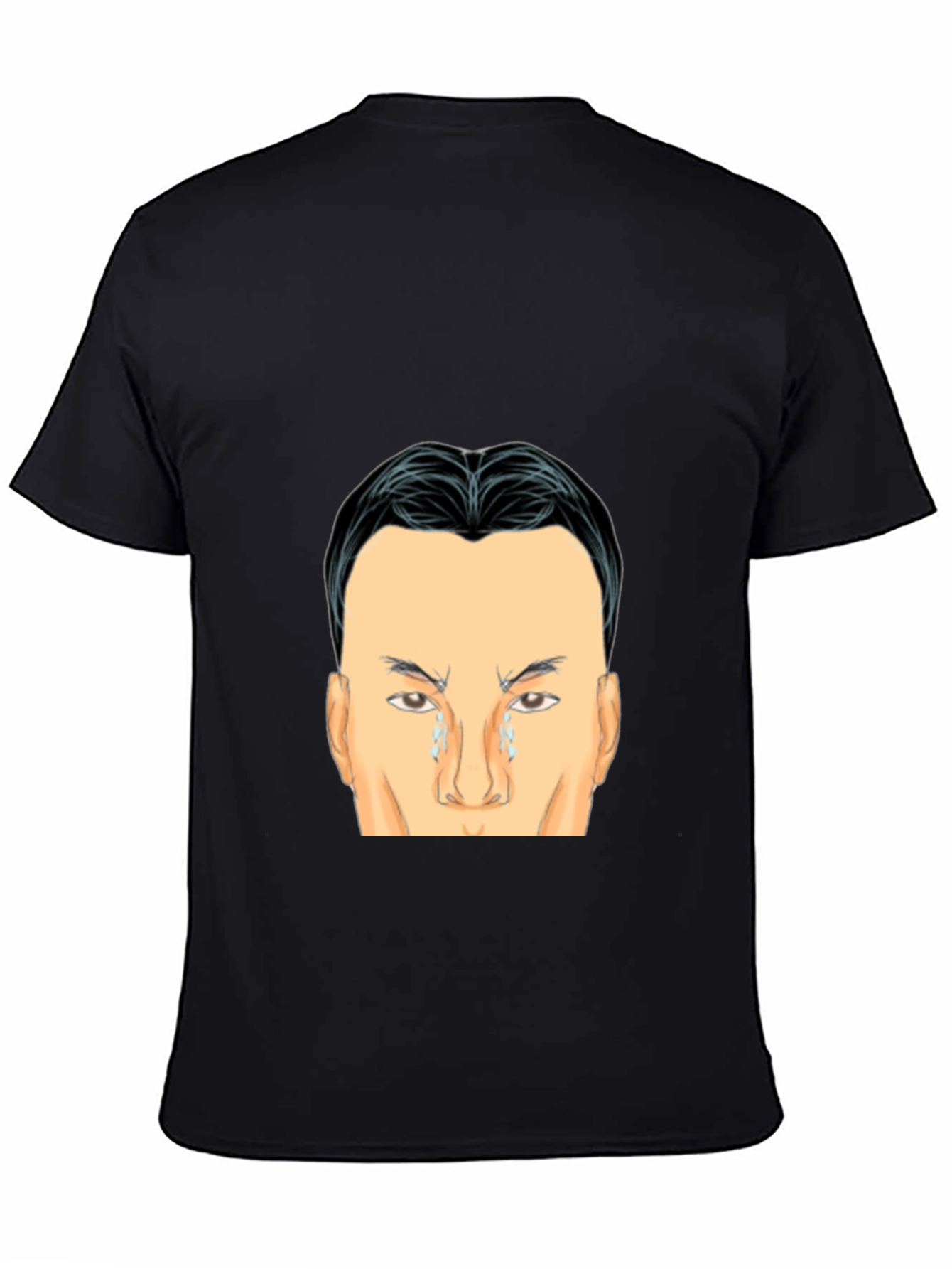 Crying Face Graphic Black T-Shirt