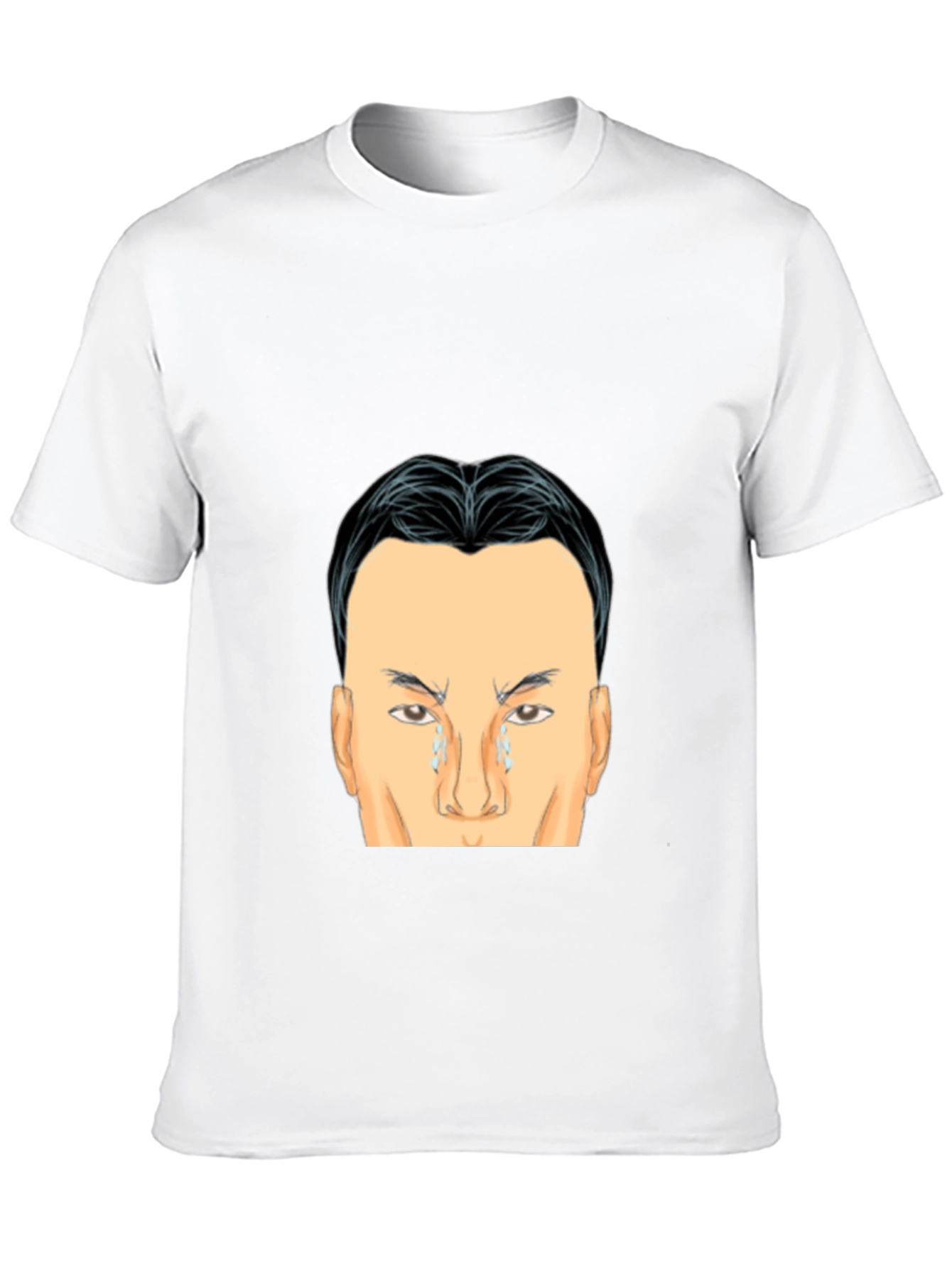 Crying Face Graphic Black T-Shirt