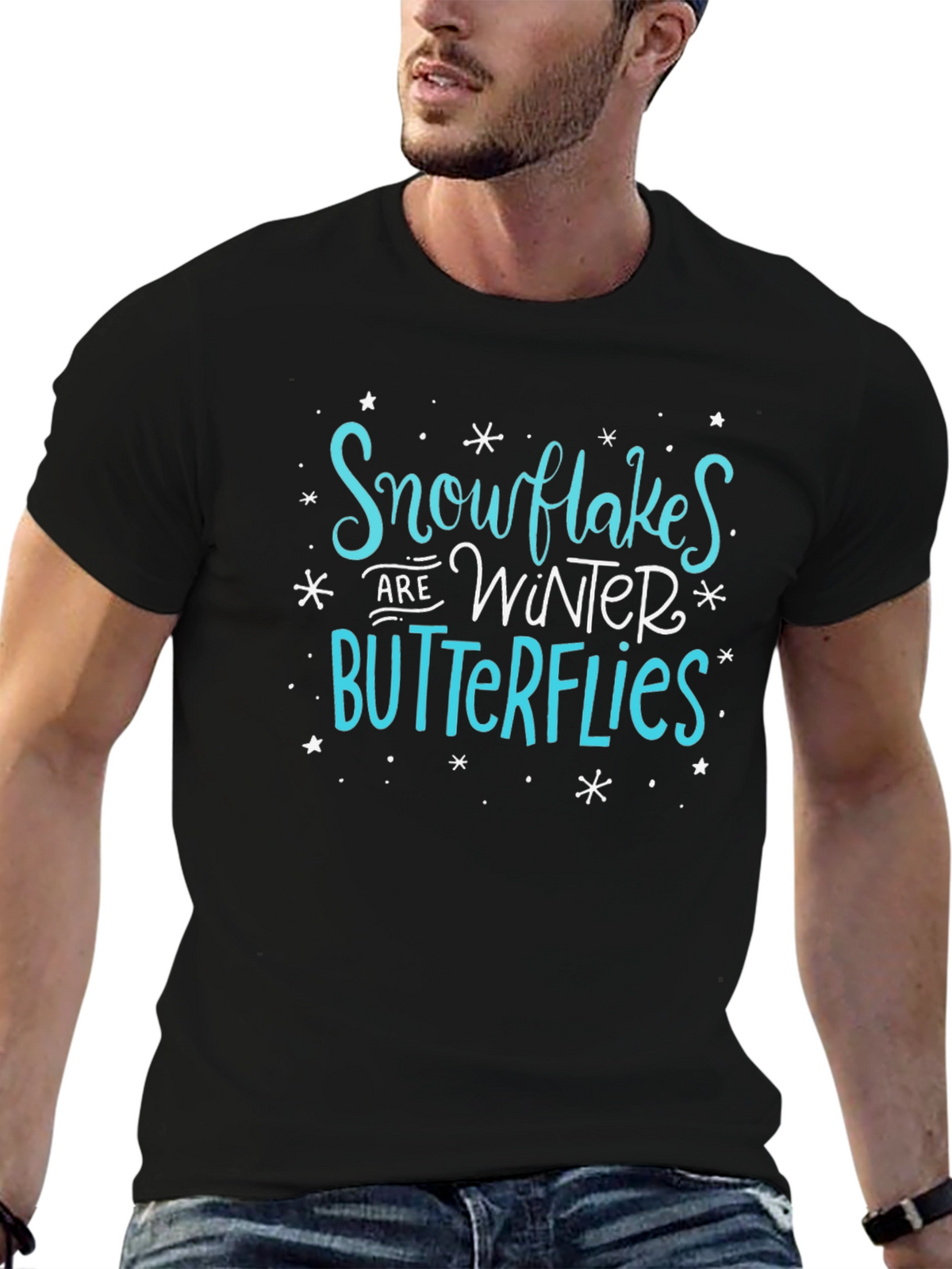 Snowflakes are Winter Butterflies Graphic Tee