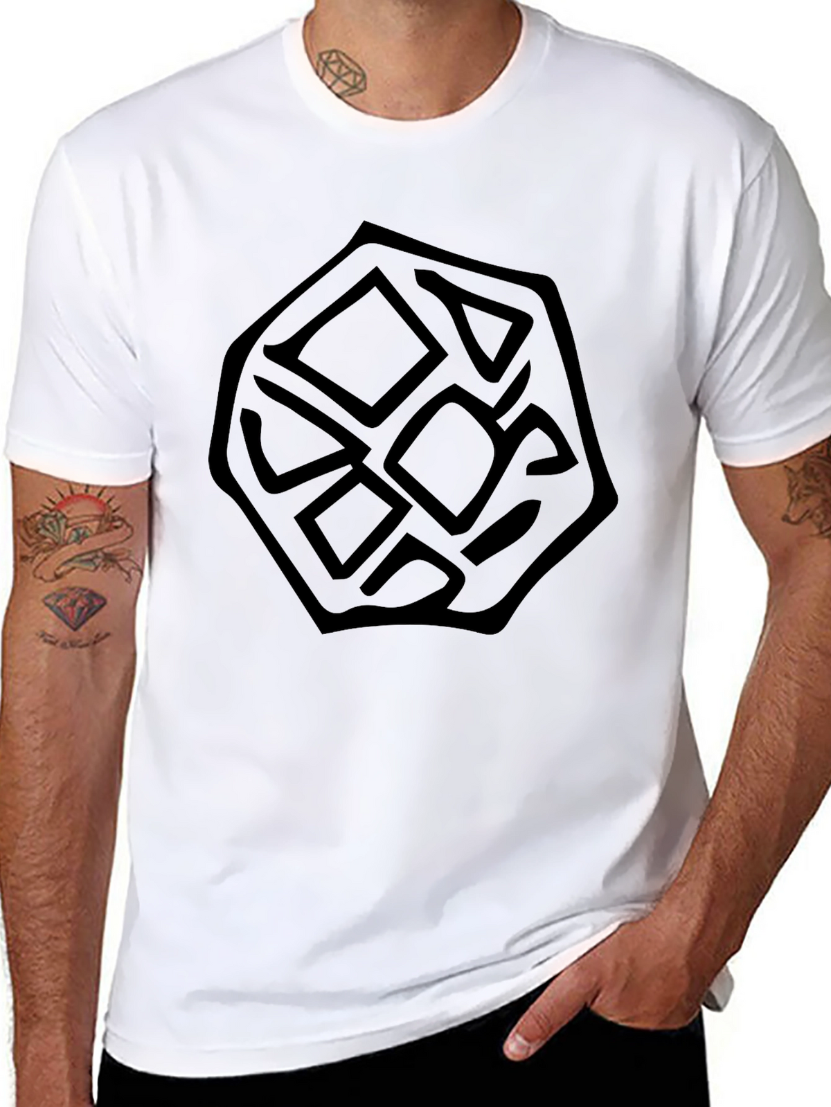 Mens Black Graphic Tee