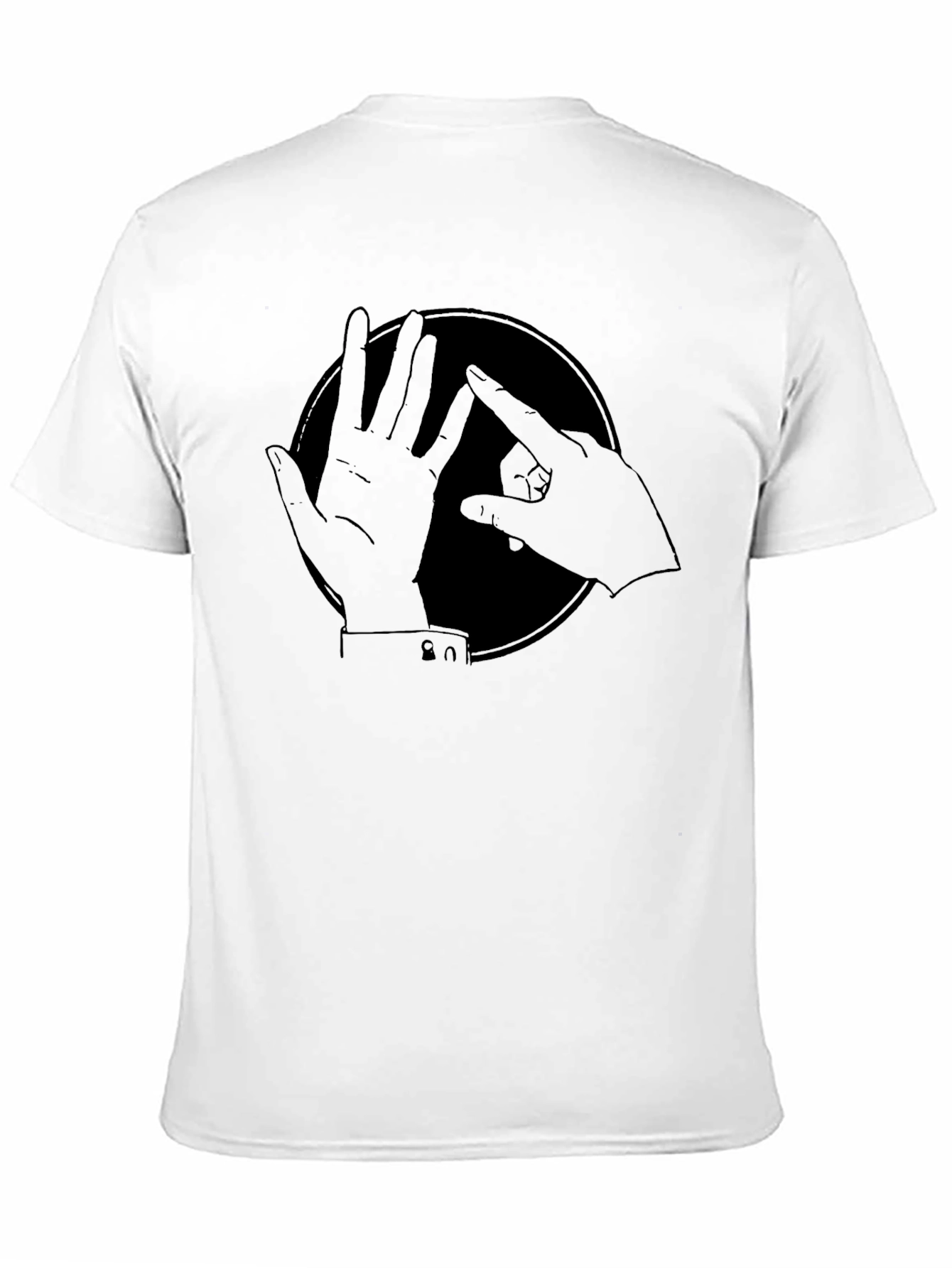 Unique Hand Gesture Graphic Black T-Shirt