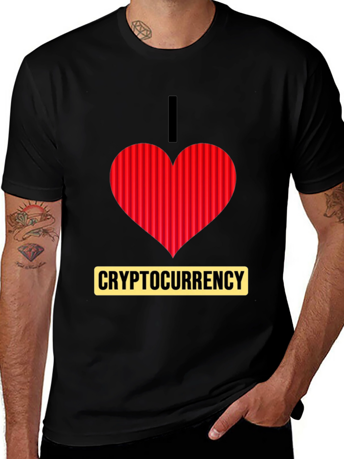 I Heart Cryptocurrency T-Shirt - Black