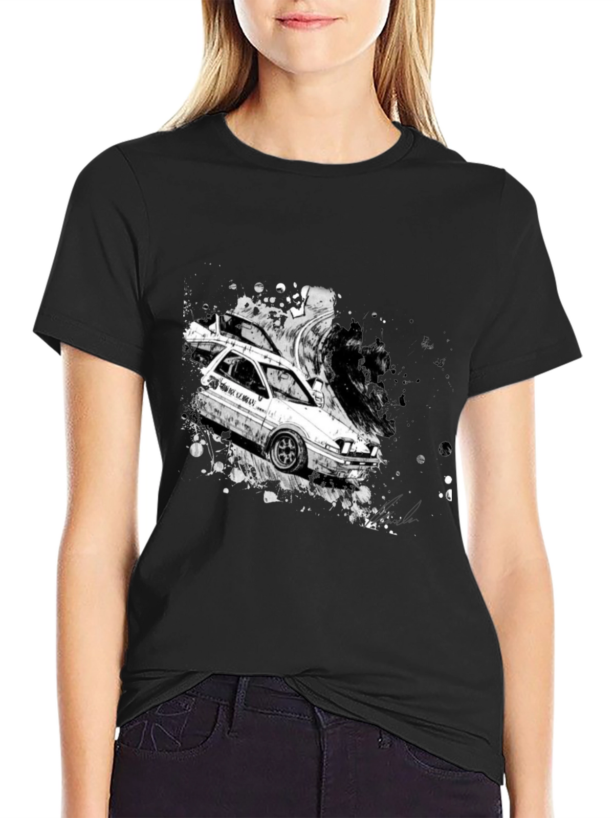 Initial D AE86 Drift T-Shirt - Black
