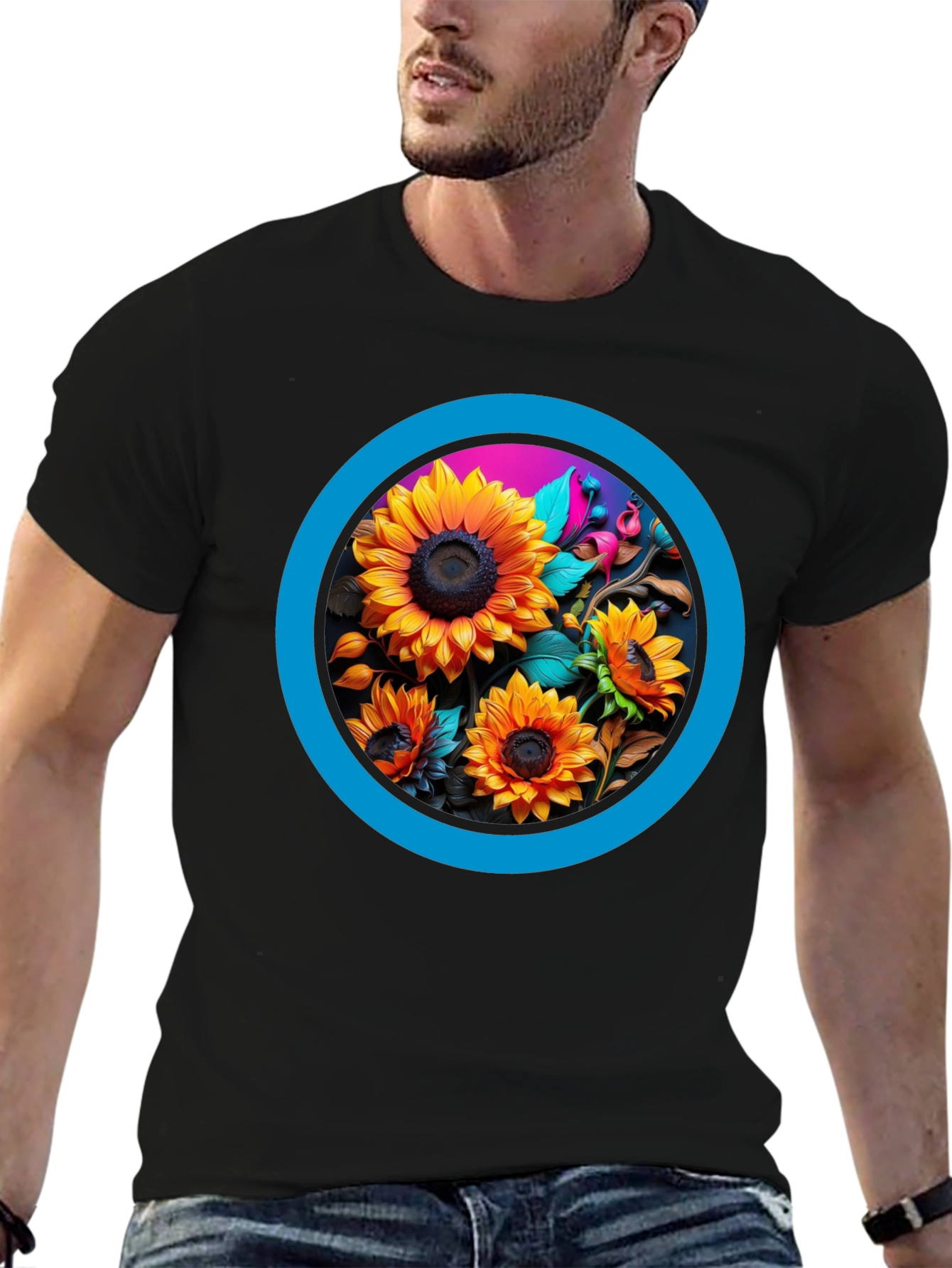 Sunflower Circle Graphic Tee