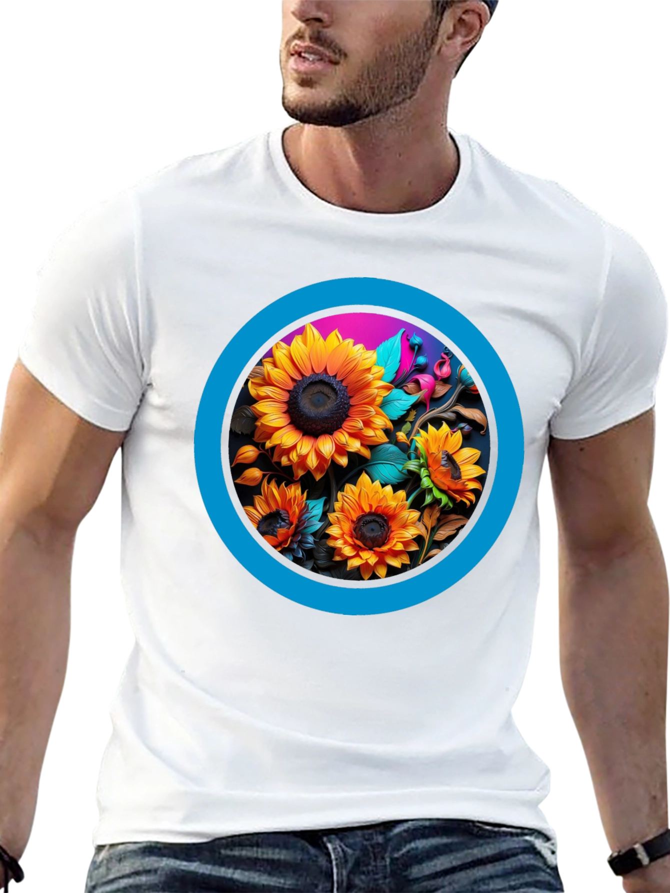 Sunflower Circle Graphic Tee