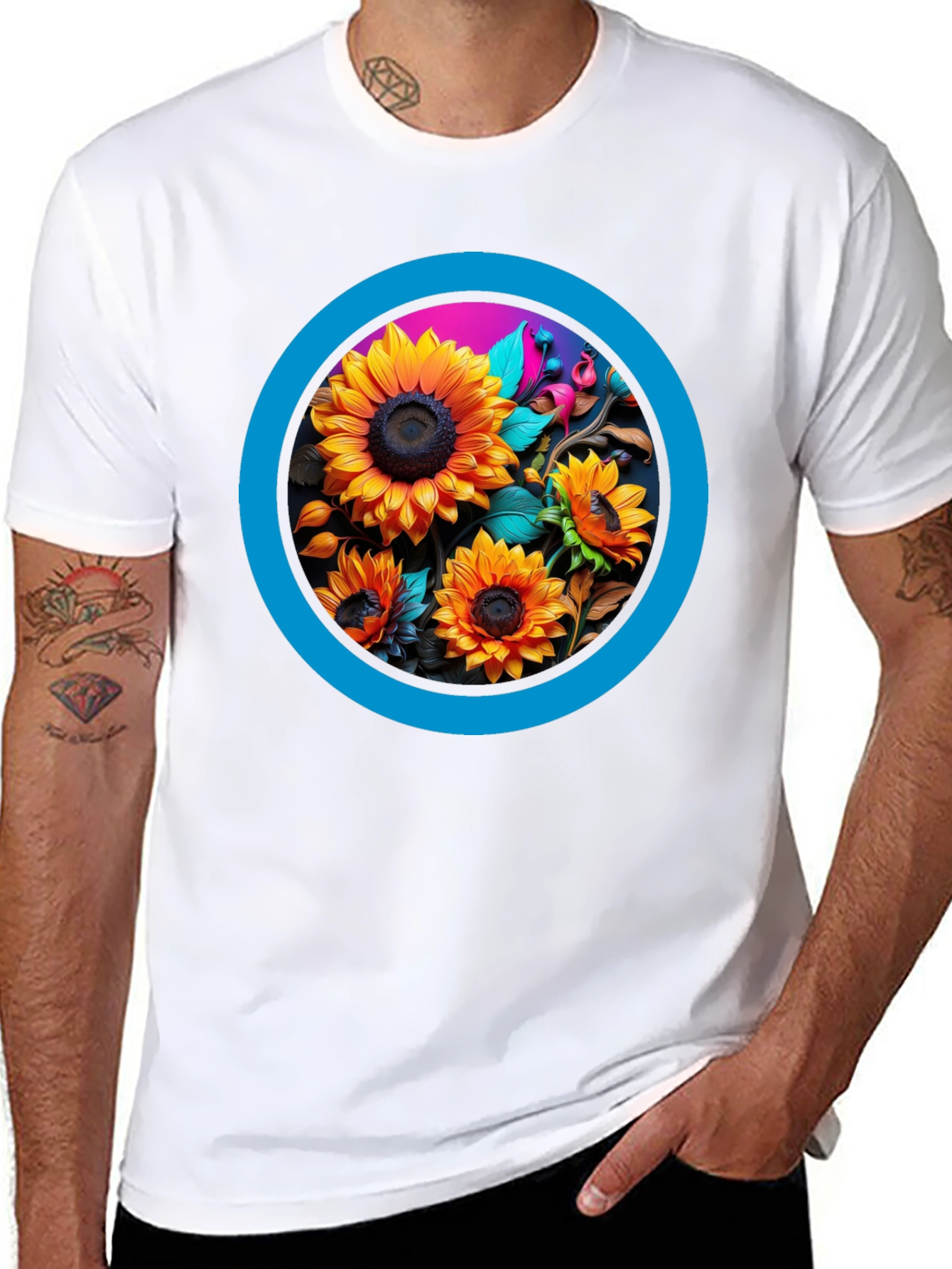 Sunflower Circle Graphic Tee