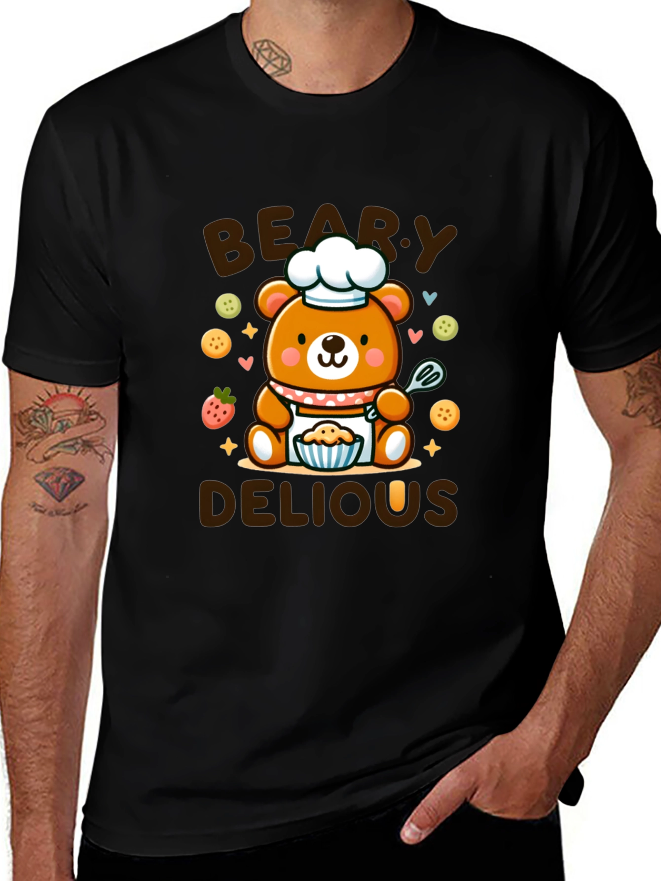 Beary Delious T-Shirt - Cute Chef Bear Design